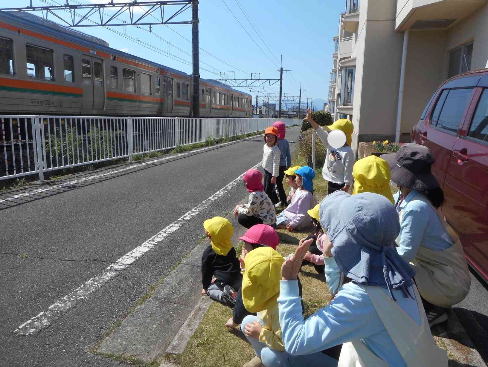 電車を見たよ！