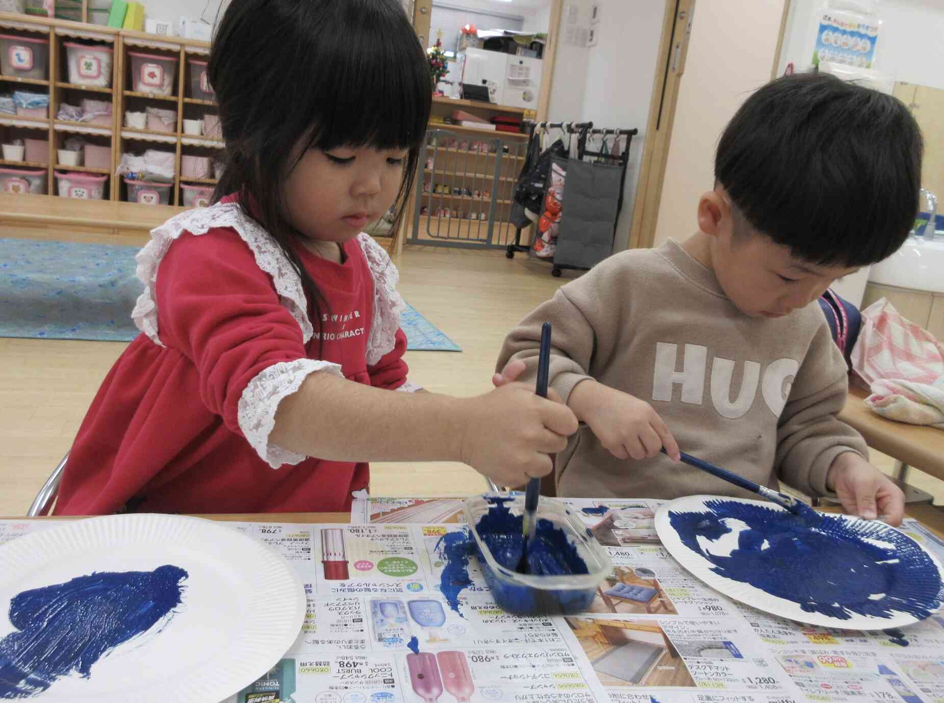 うさぎ組（2歳児クラス）　制作⭐︎