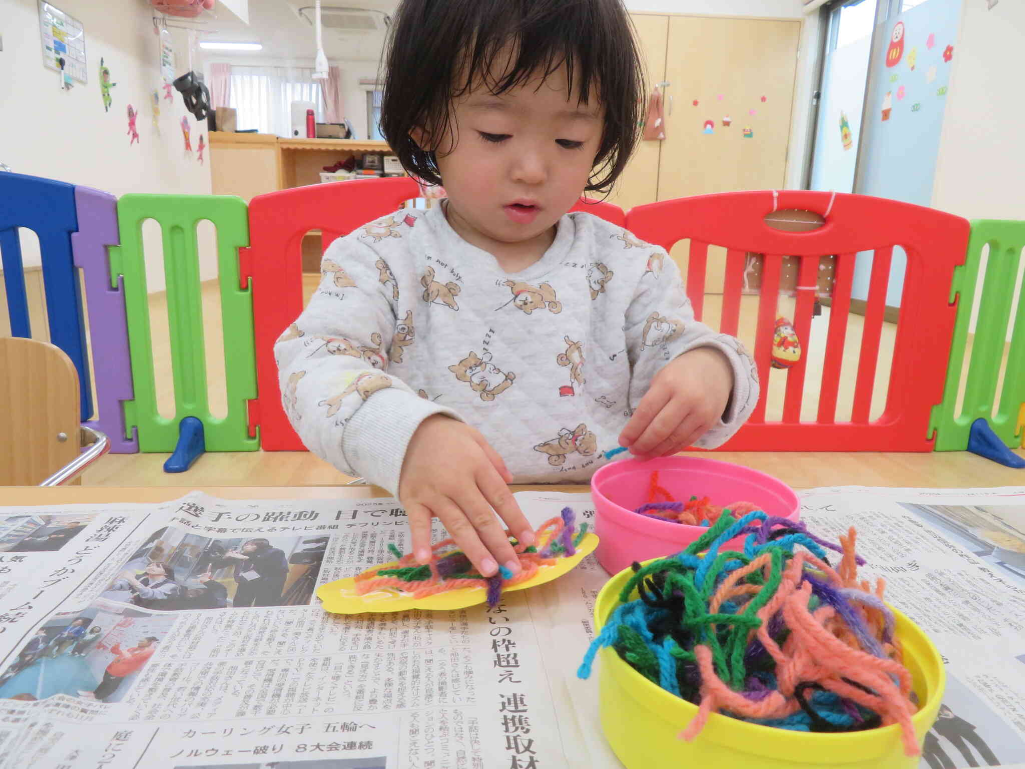 あひる組（1歳児）　製作⭐︎