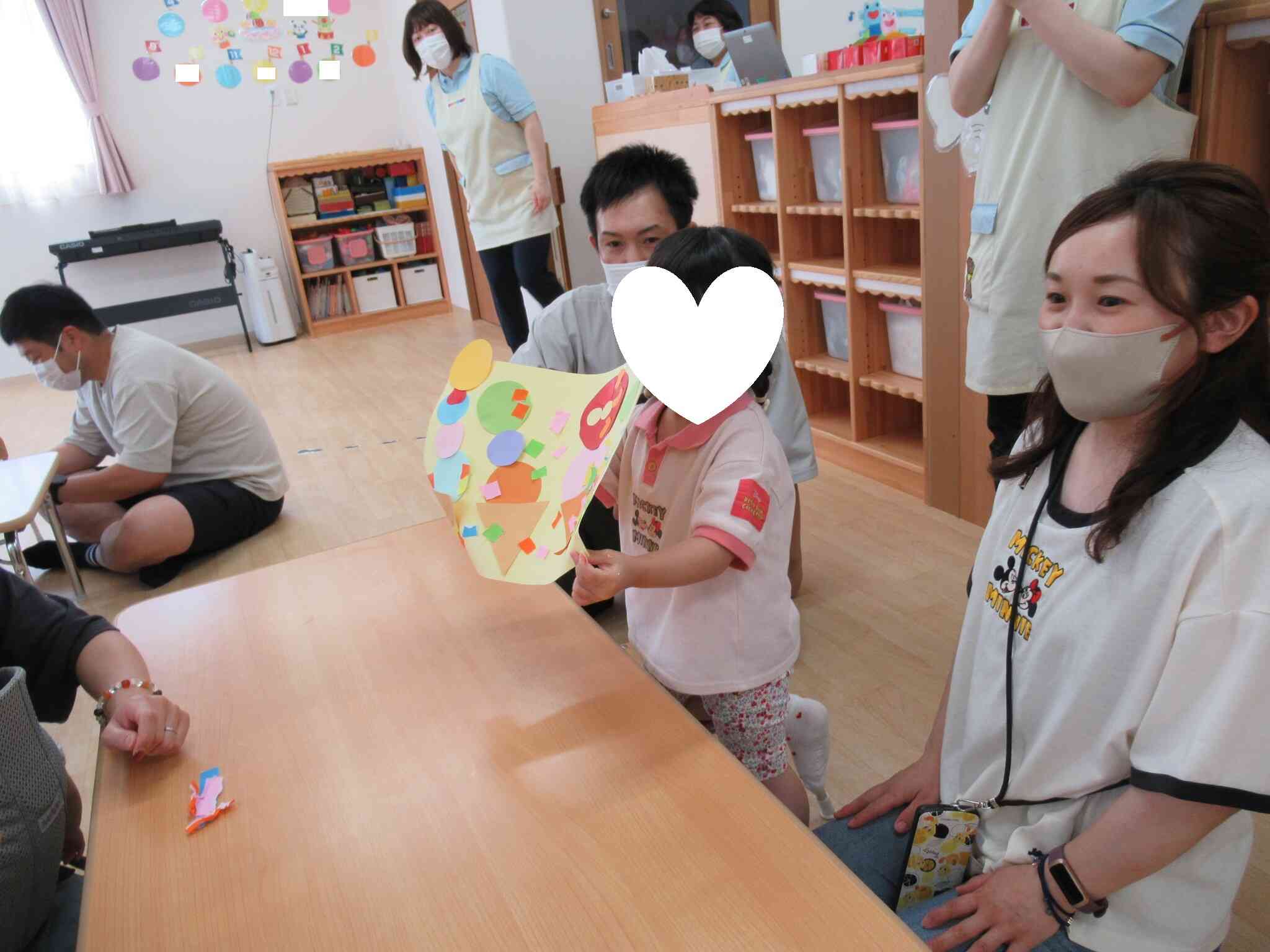 完成したアイスを見せ合いました