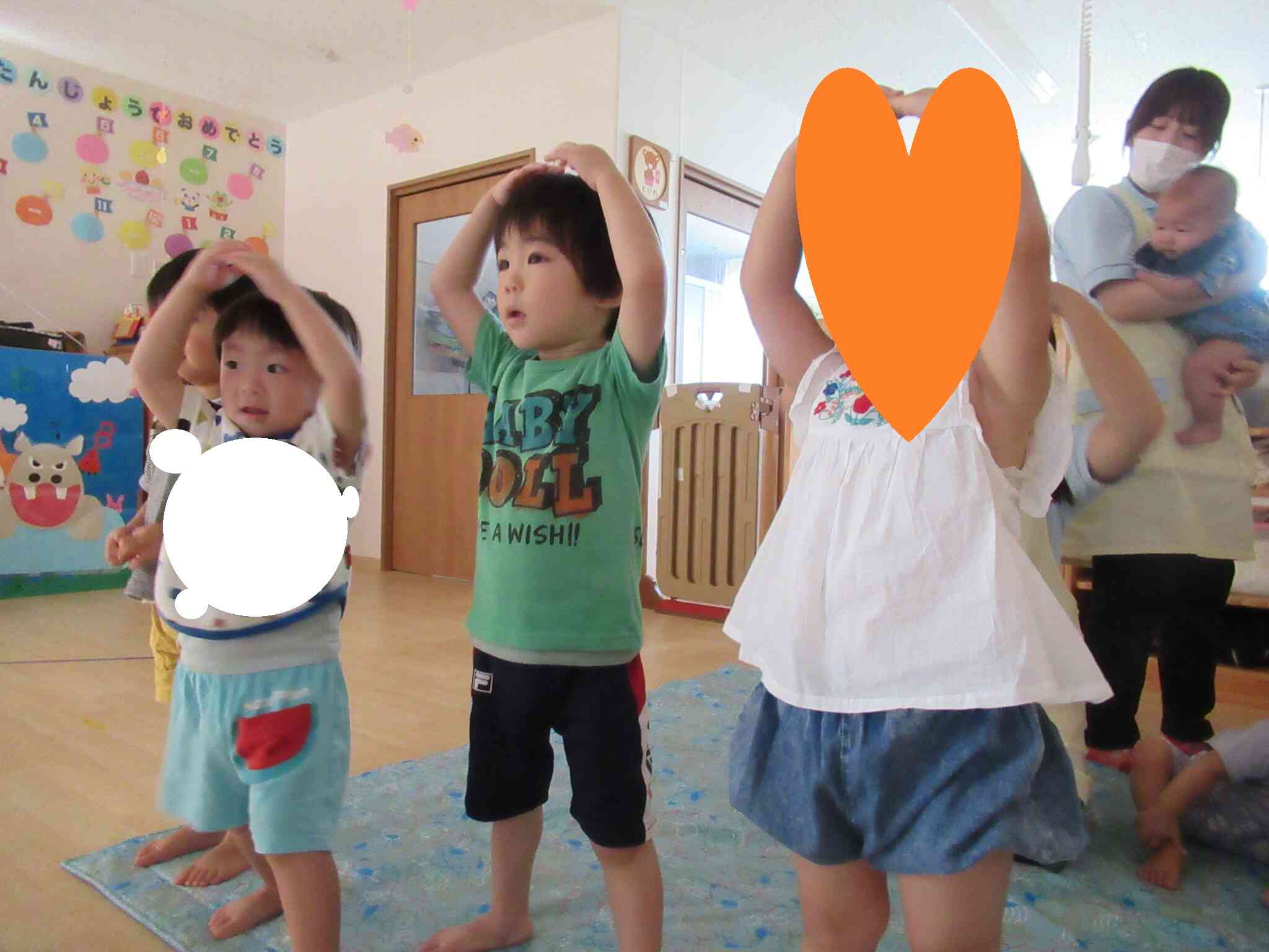 蜘蛛の歌で手遊びをしました