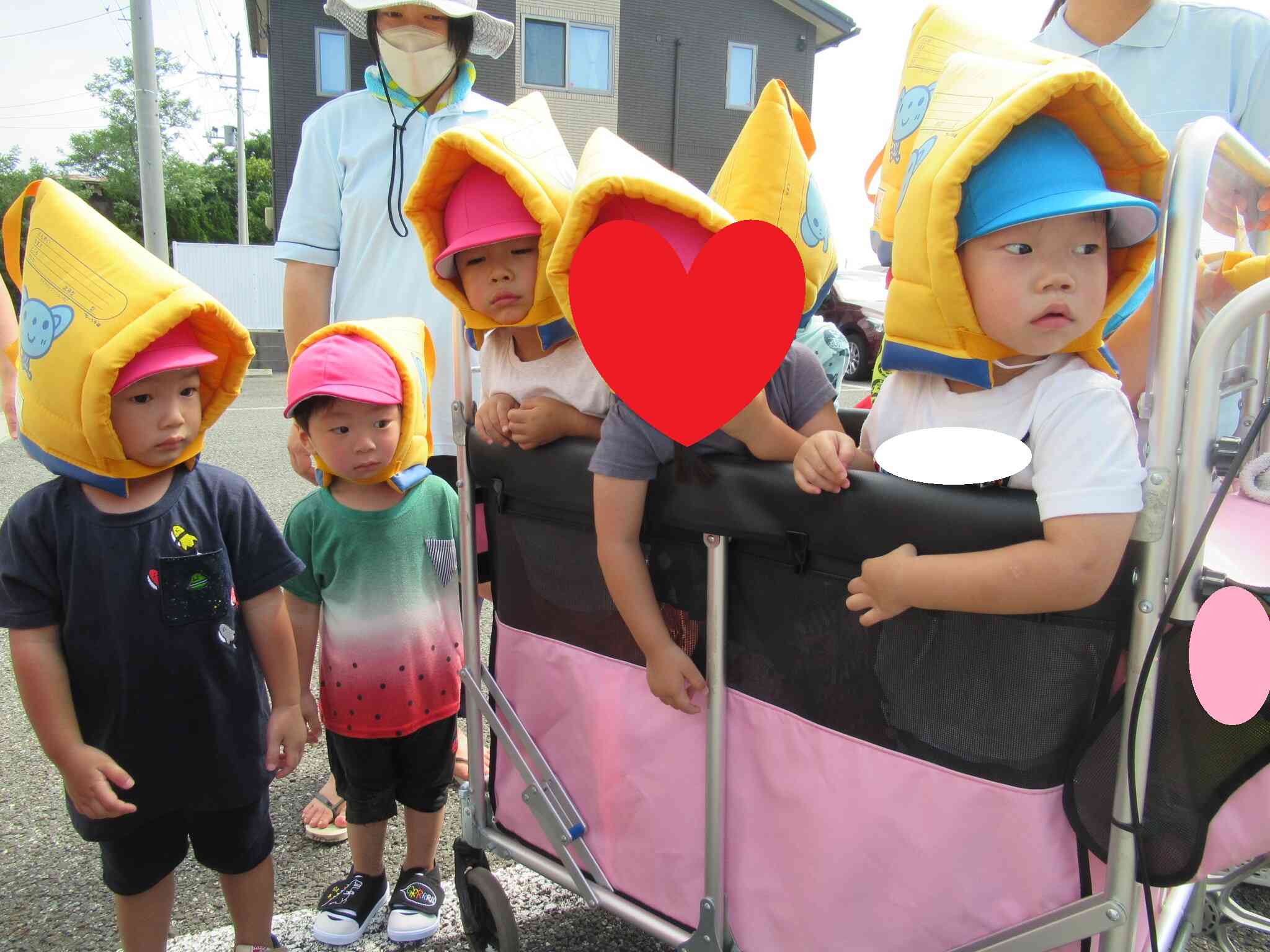 初期消火の様子を見学しました