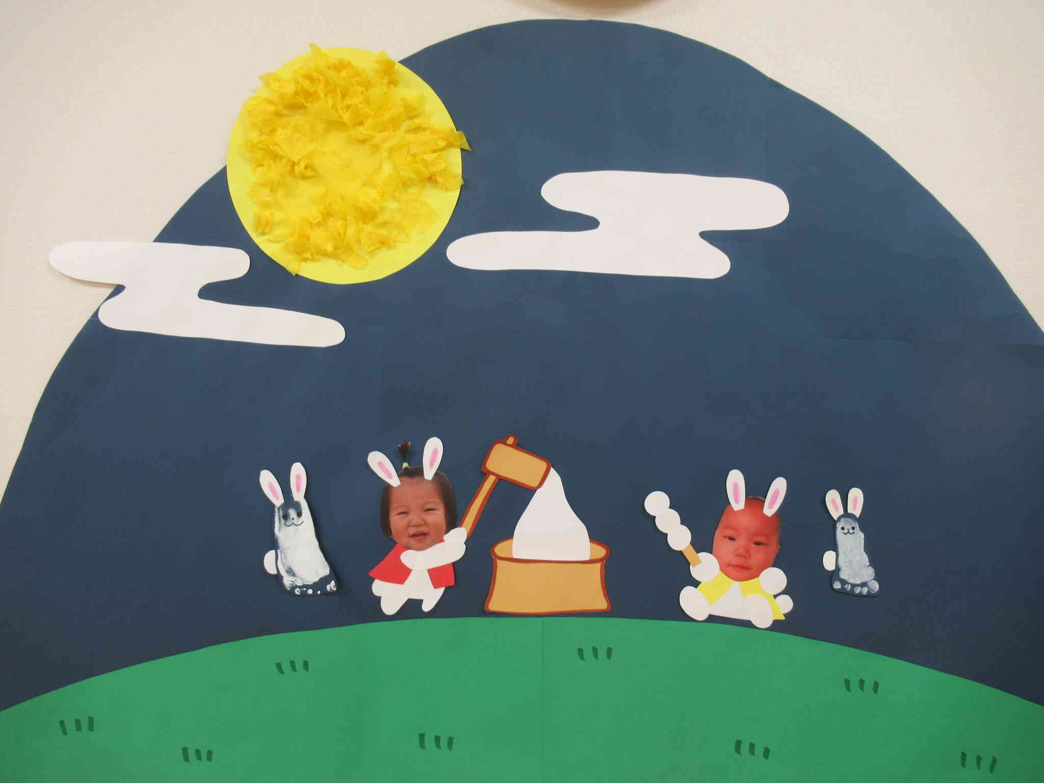 おもちつき、ぺったんこ