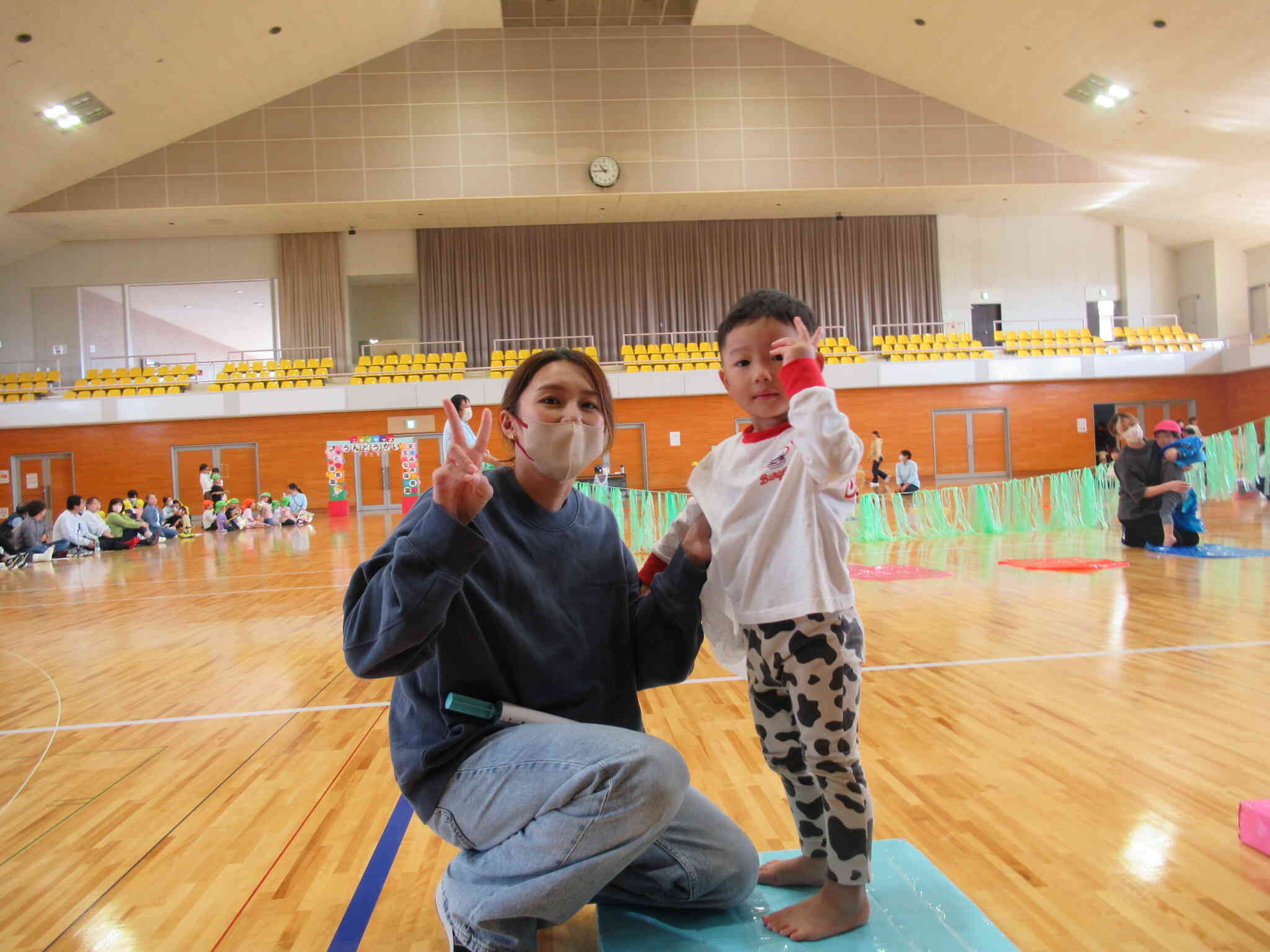 お家の人と一緒にゴール！