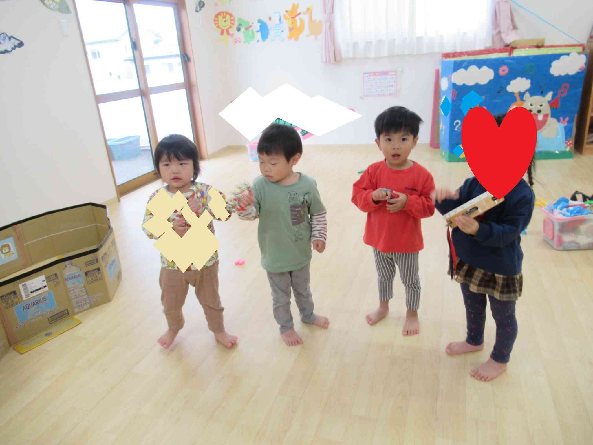 リズム遊びをしました