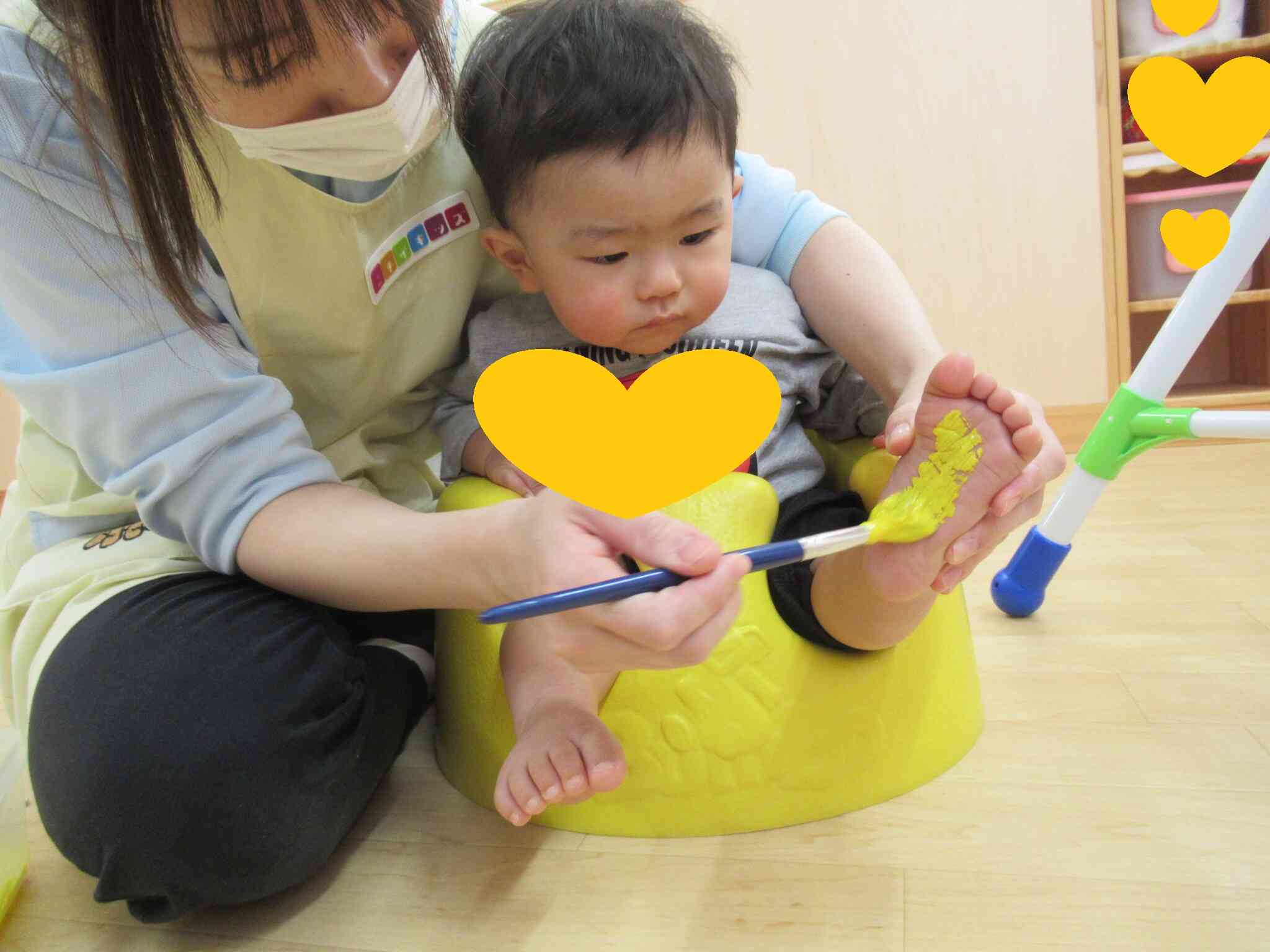 初めての足型取り