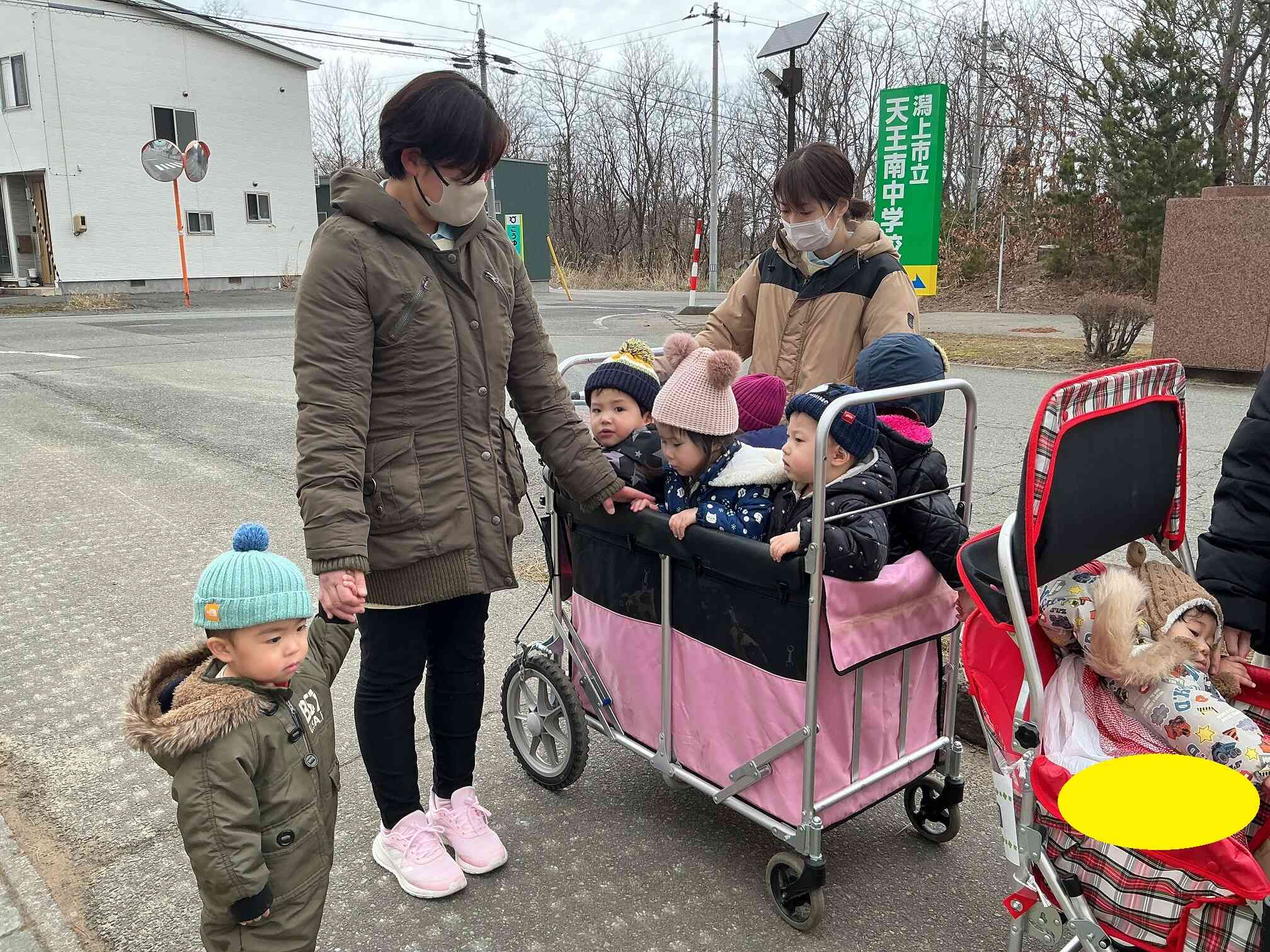 避難訓練をしました。