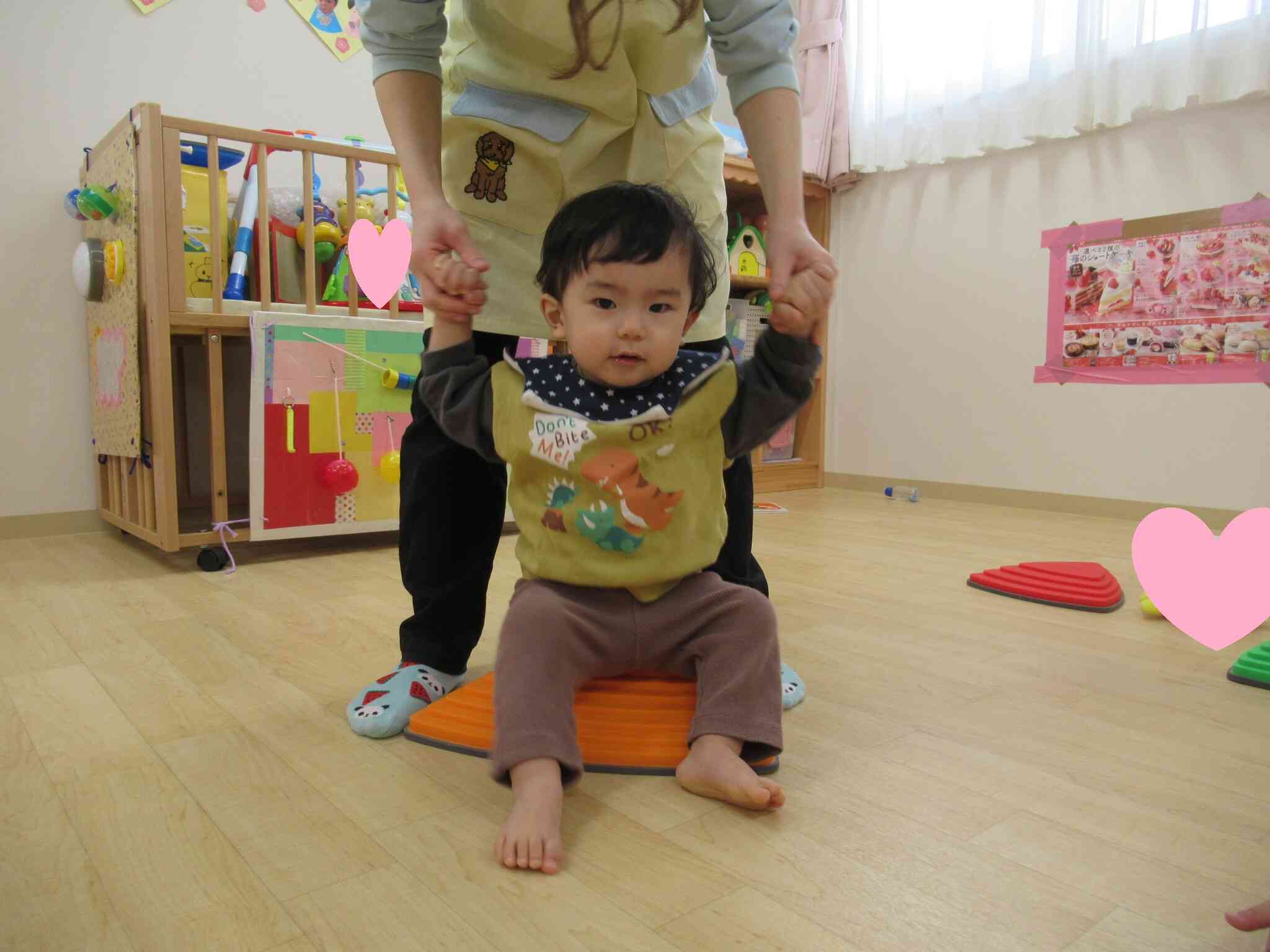 ぼくは座ってみたよ。