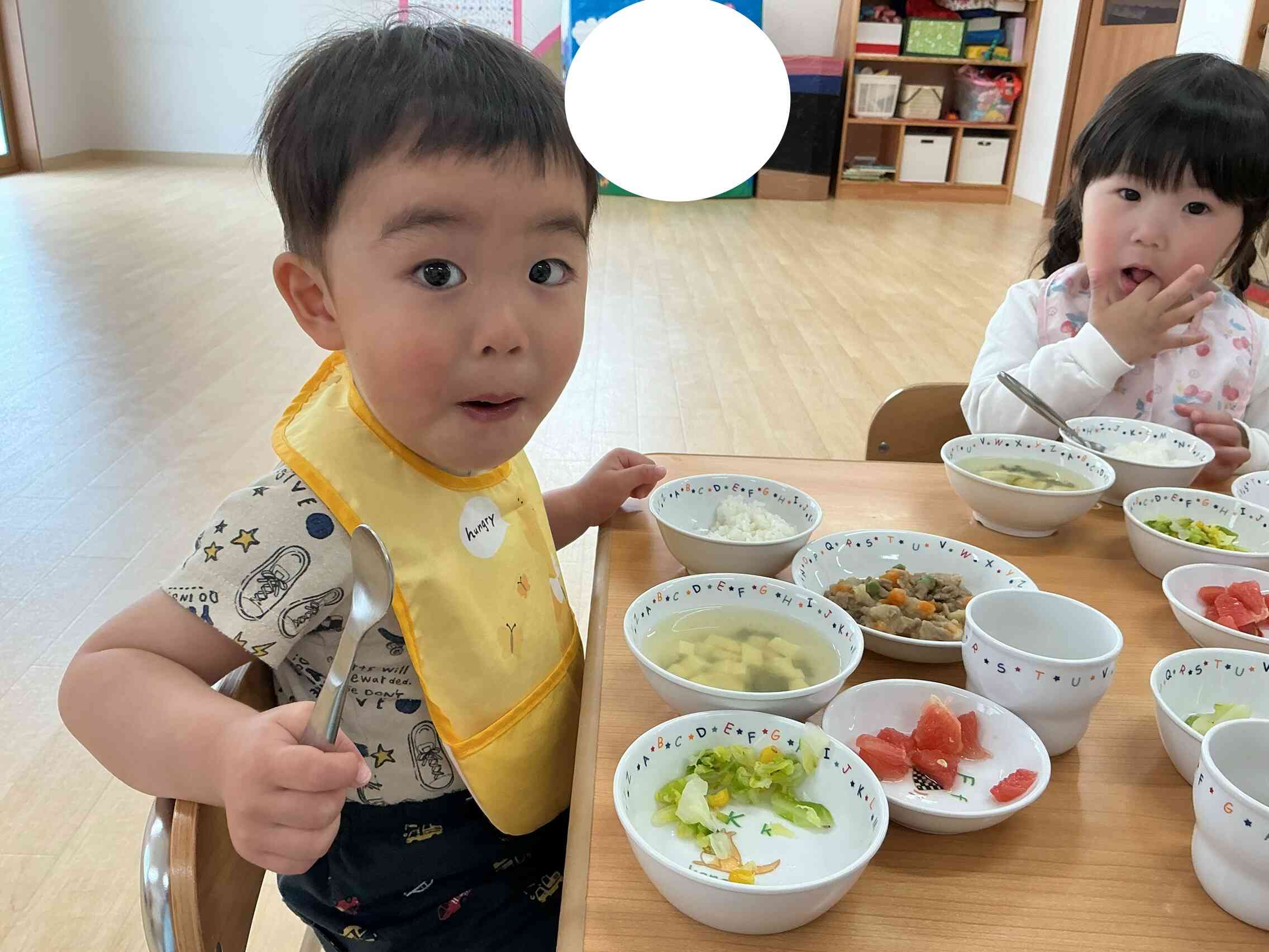 野菜も食べるよ〜