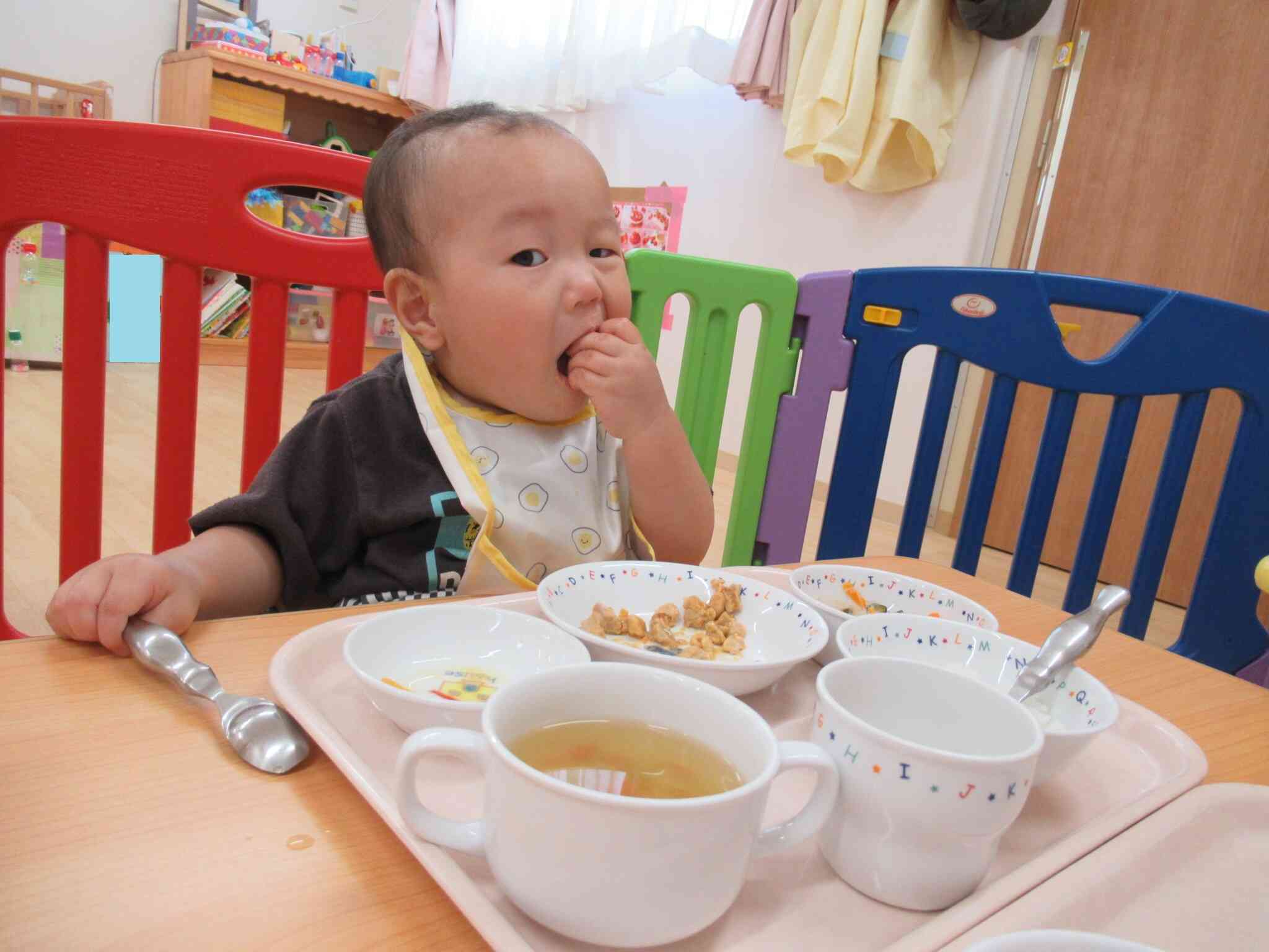 自分で食べられるよ