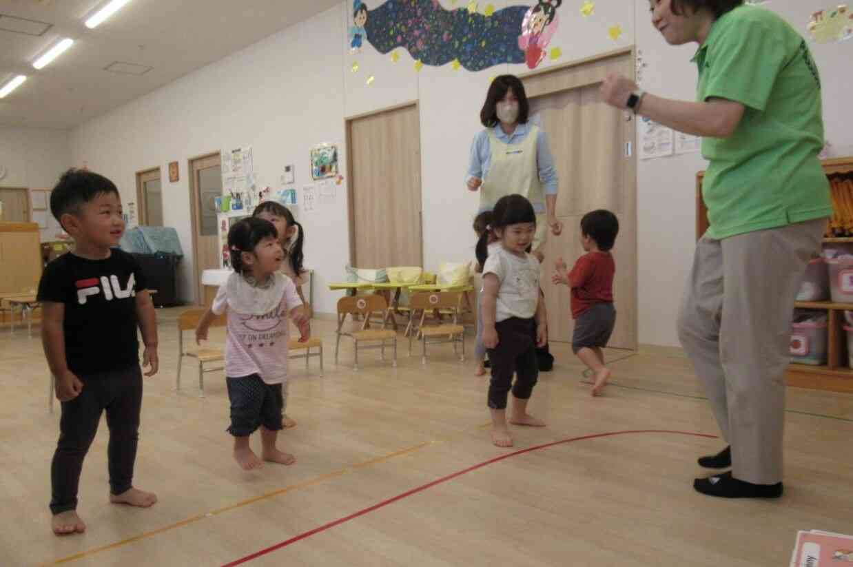 曲に合わせて元気いっぱいうさぎ組さん！