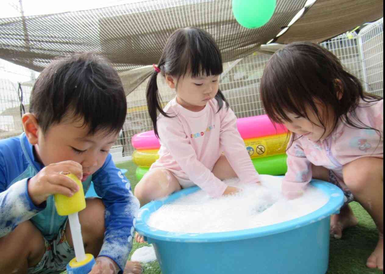モコモコ泡遊び♪