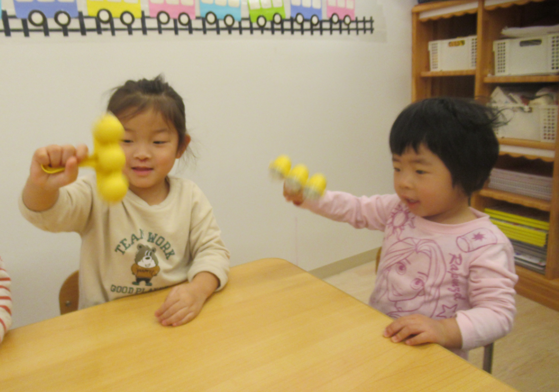 七草でおにぎりづくり！シェイクシェイク！