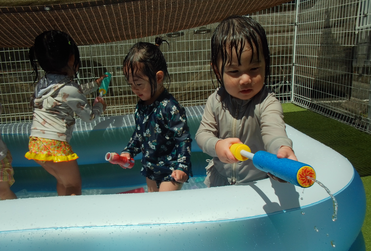 水鉄砲が出来るようになったよ！