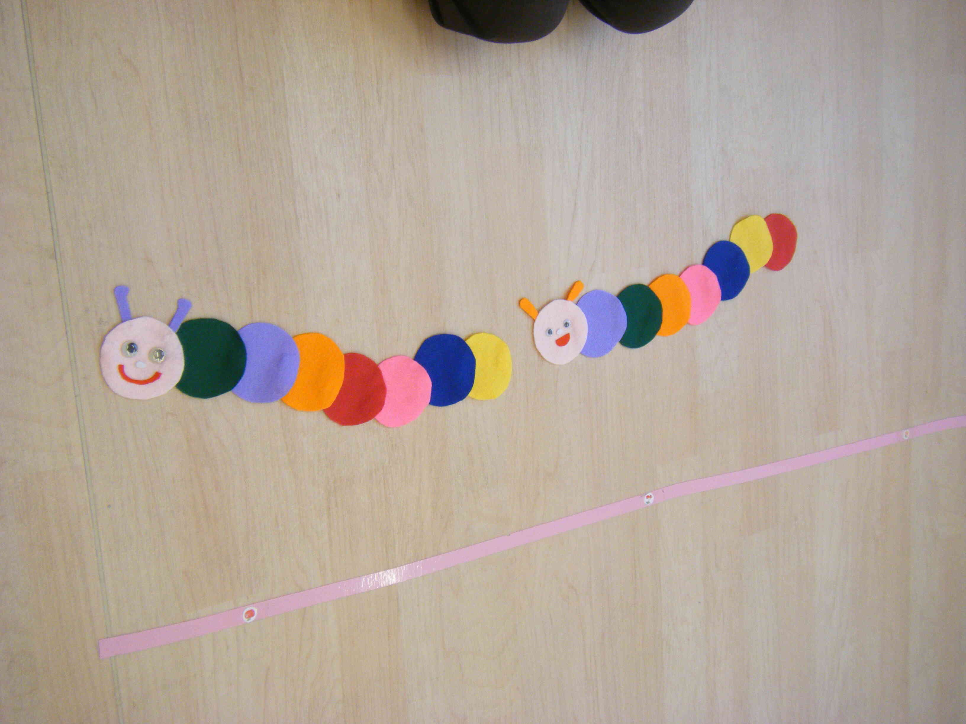 みんなで作った青虫さん完成♪