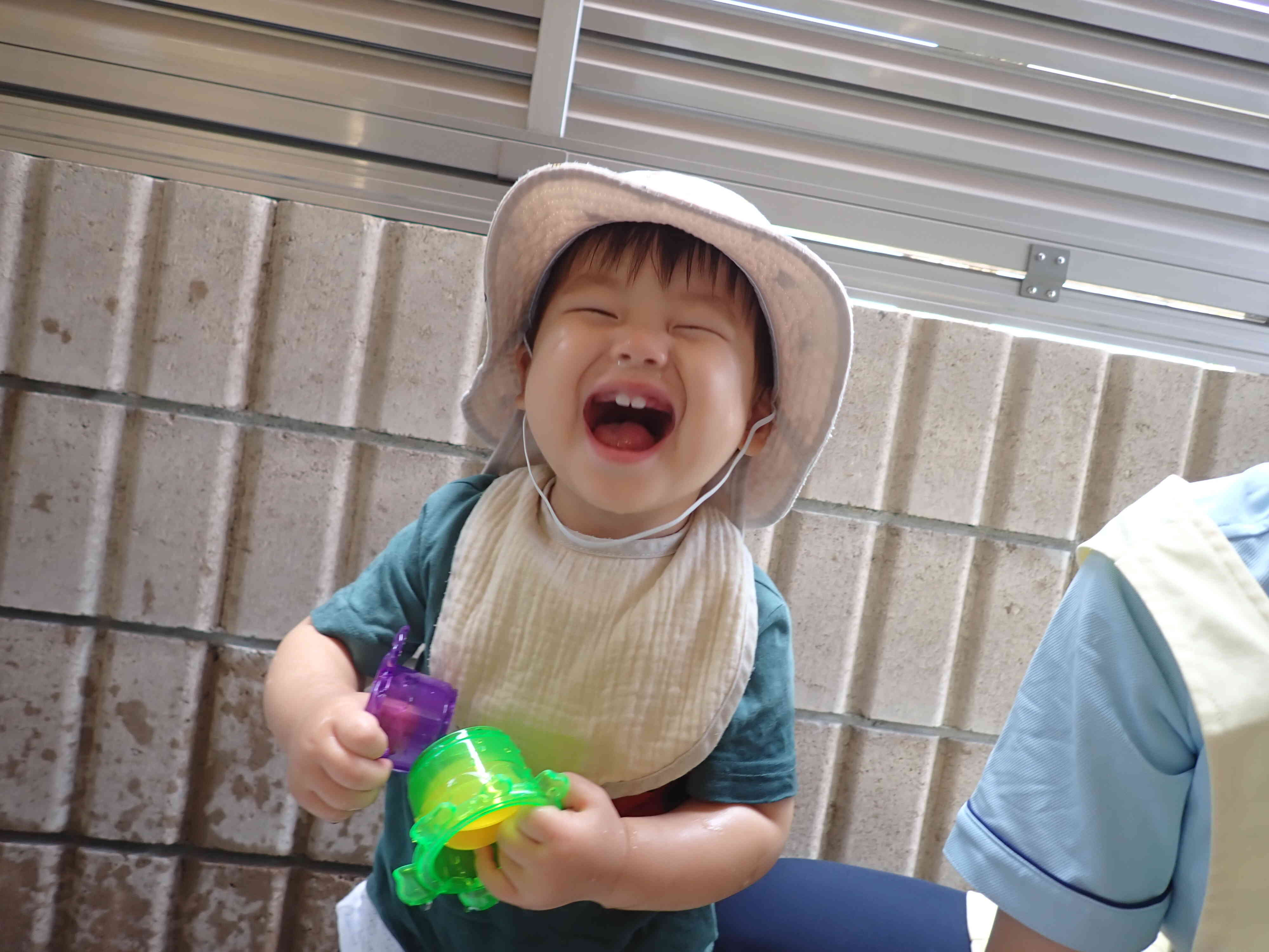 初めての水遊び！　ひよこぐみ