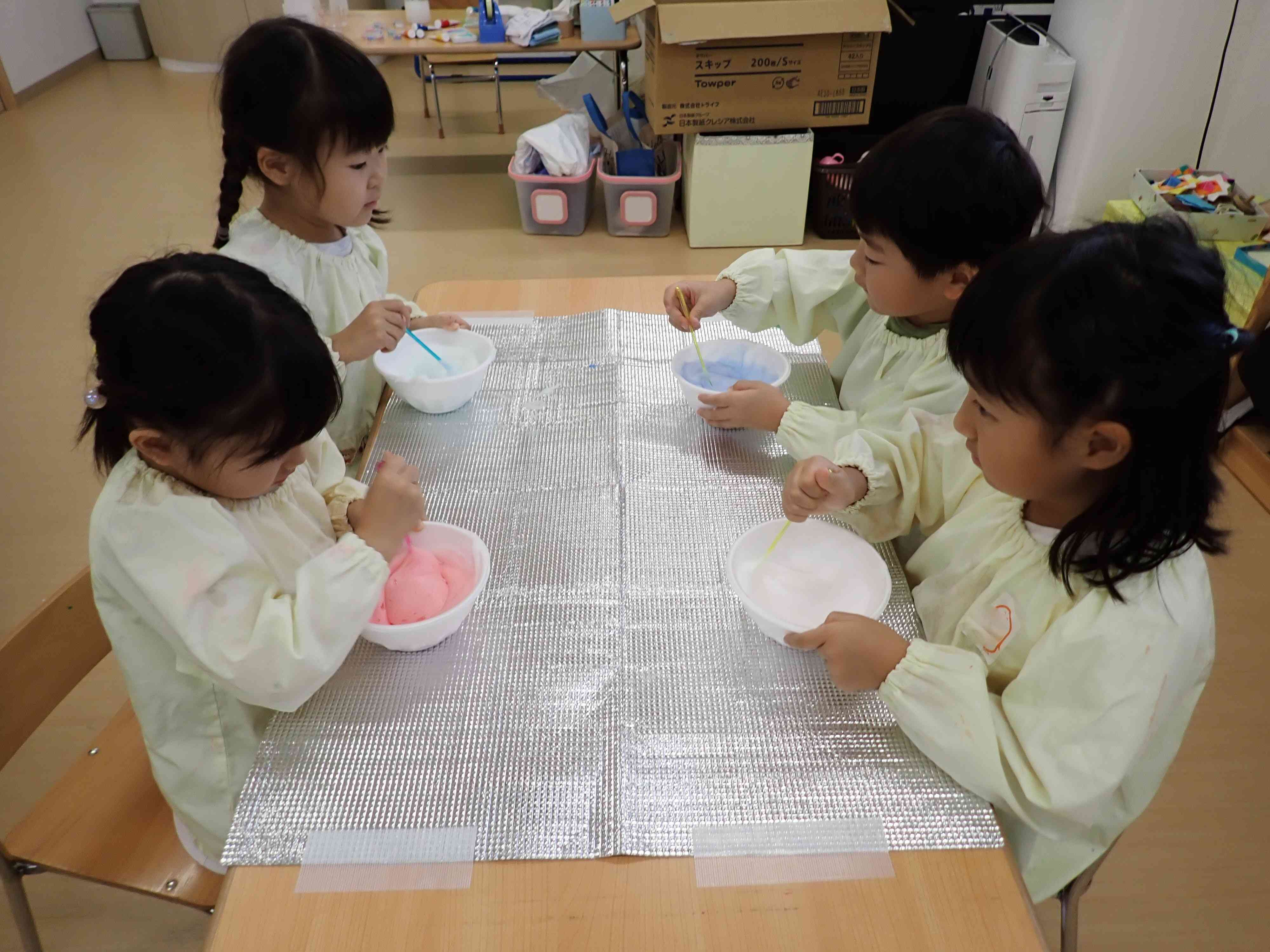 スライム作り　第三弾　きりん組