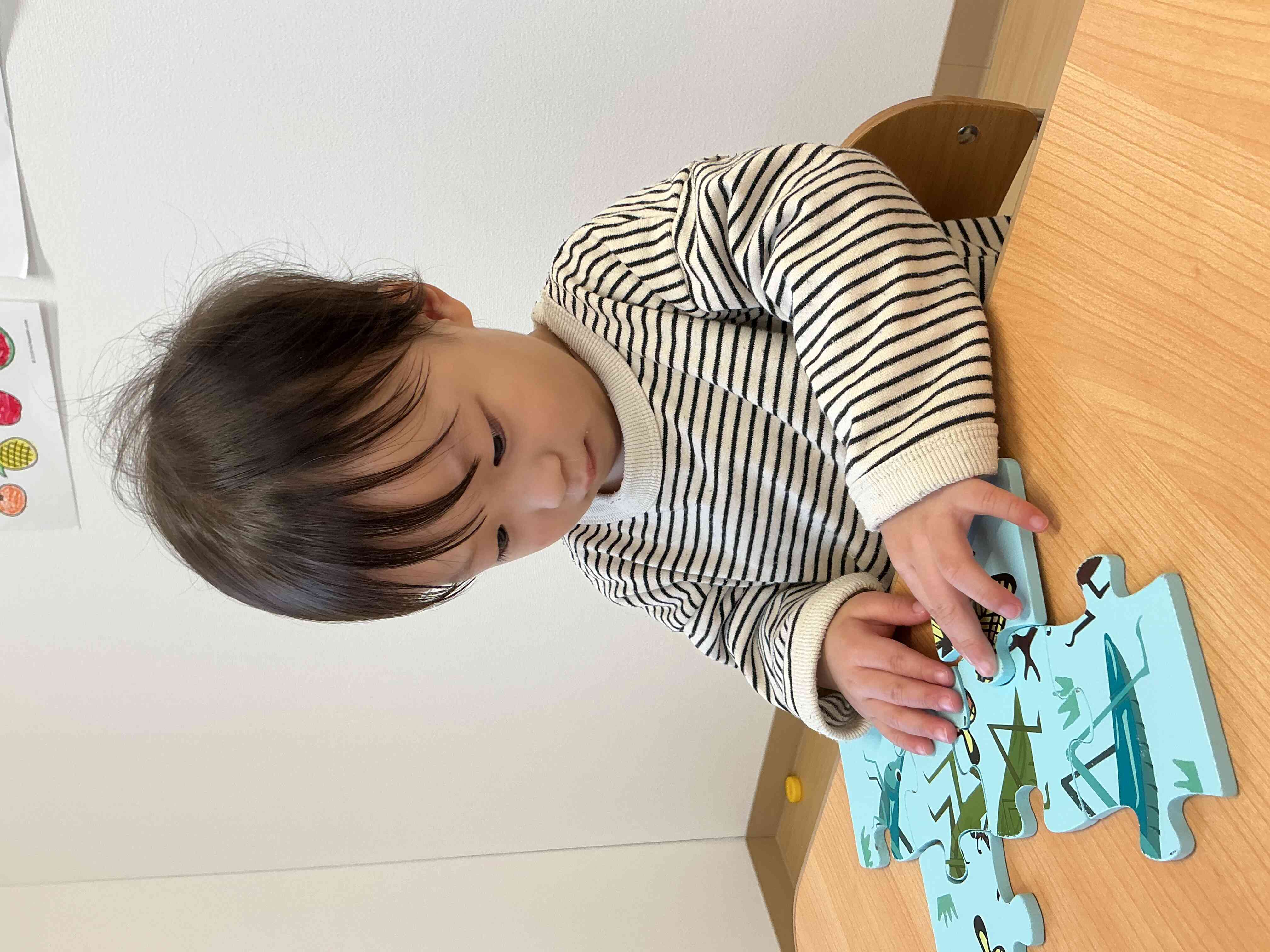 うさぎぐみ　パズルをしたよ！