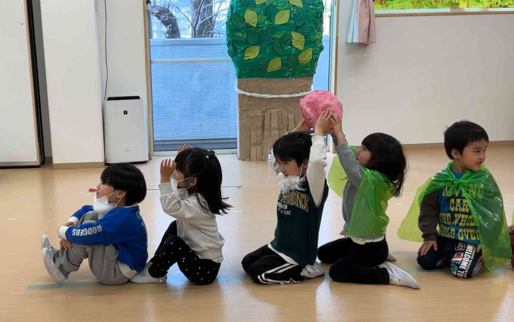 みんなで協力ボールリレー