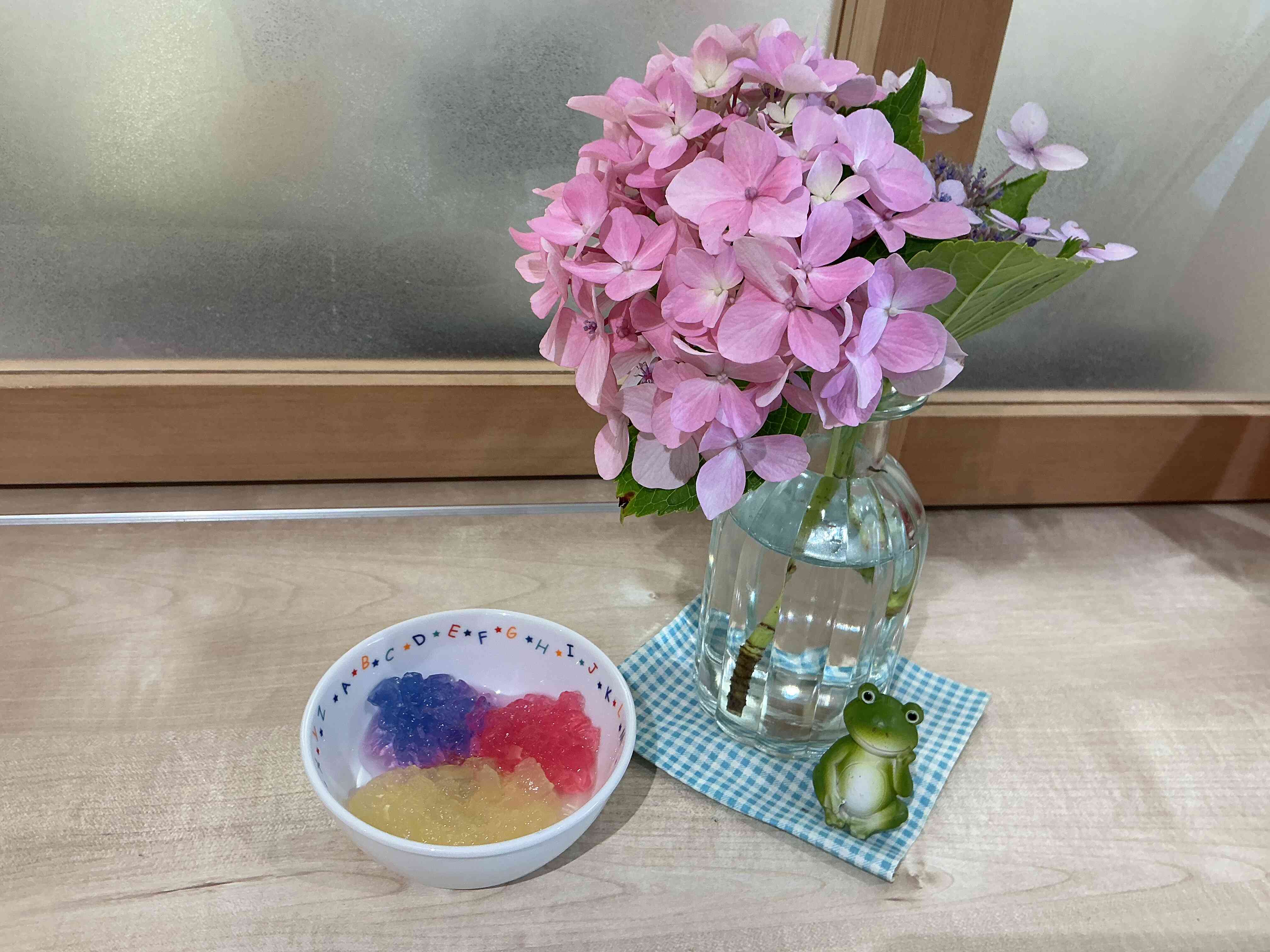 食育活動 あじさいゼリー