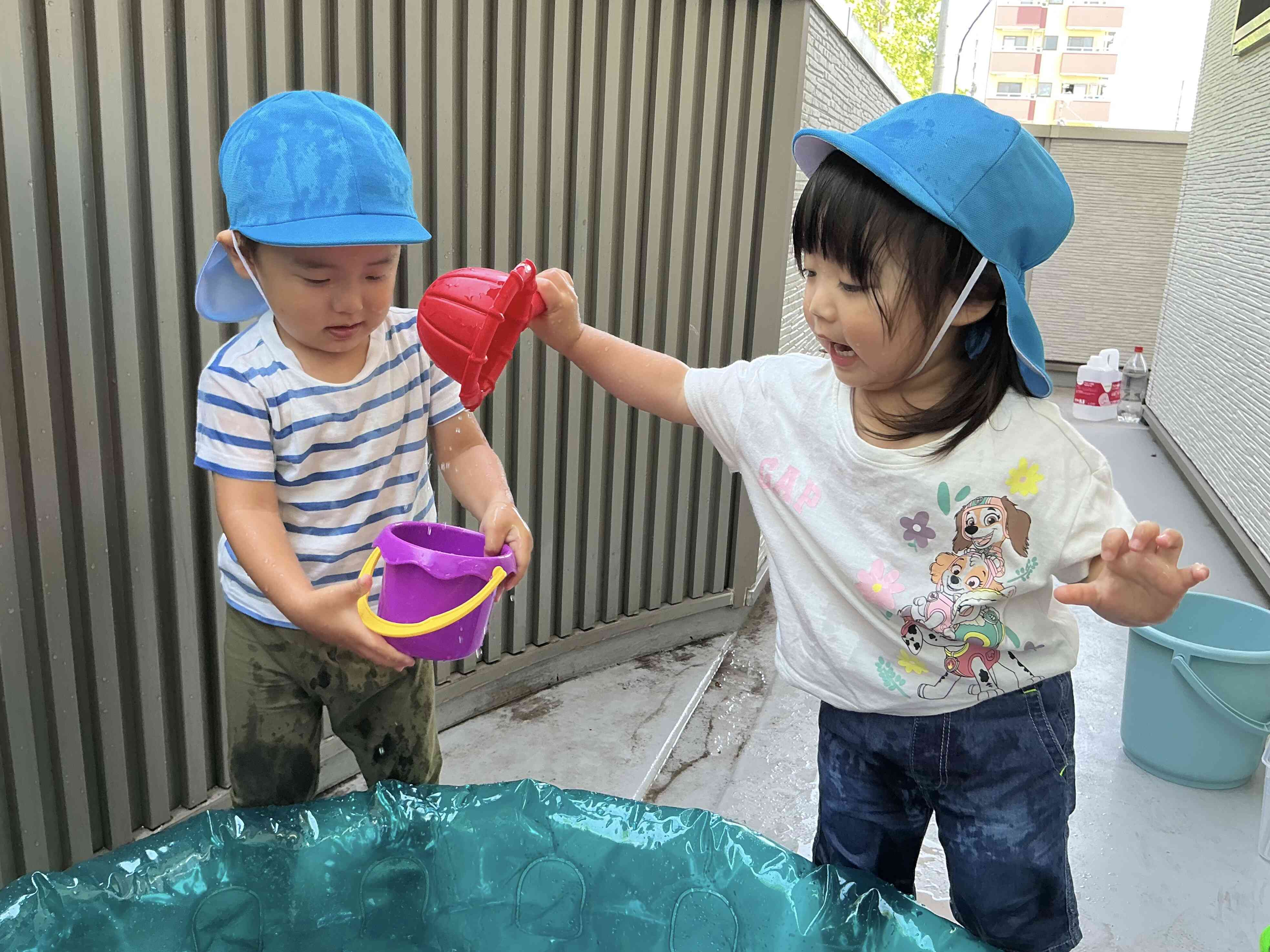水遊び気持ちい〜い！　うさぎ組