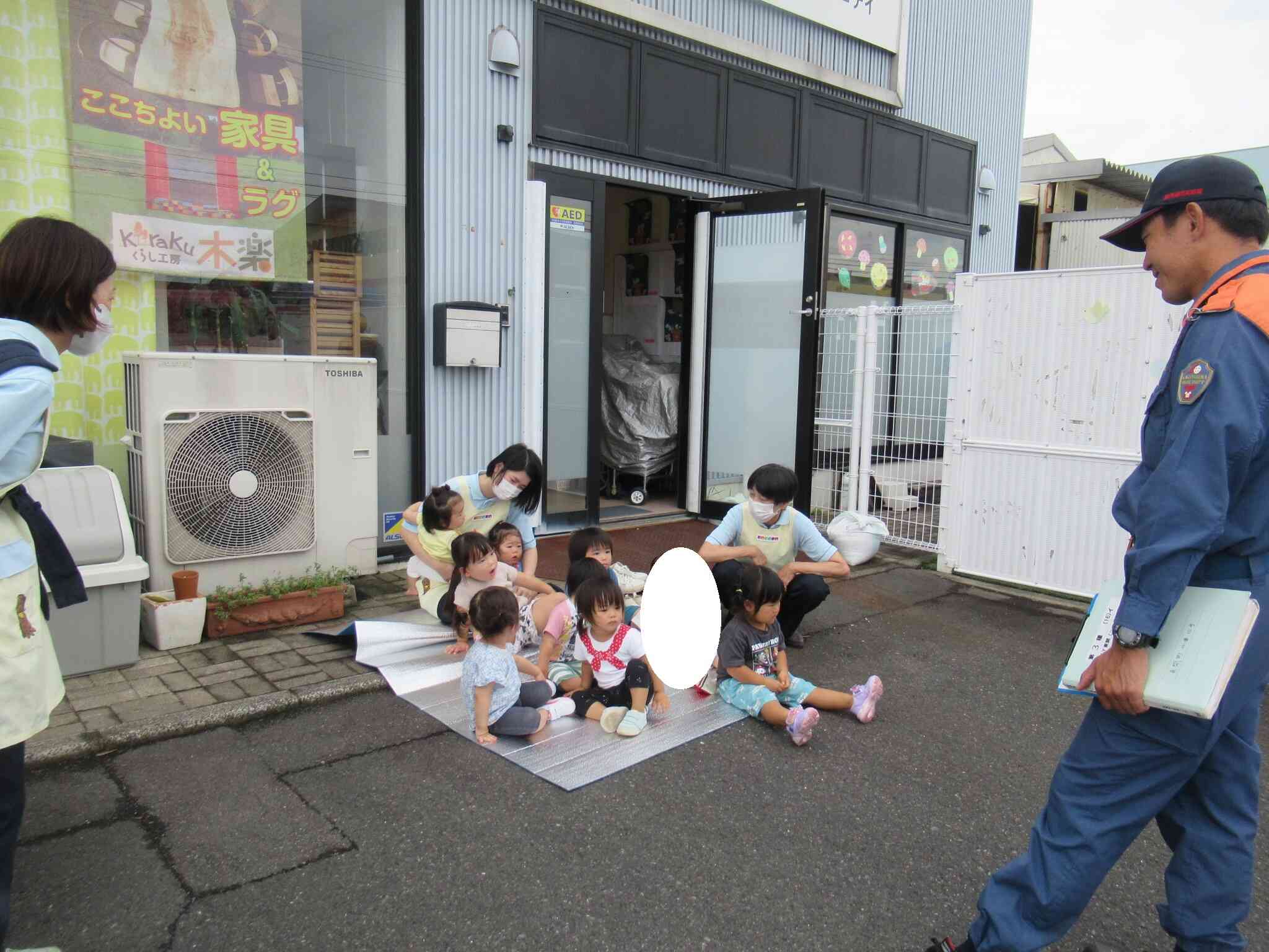 消防士さんが来てくれたよ!