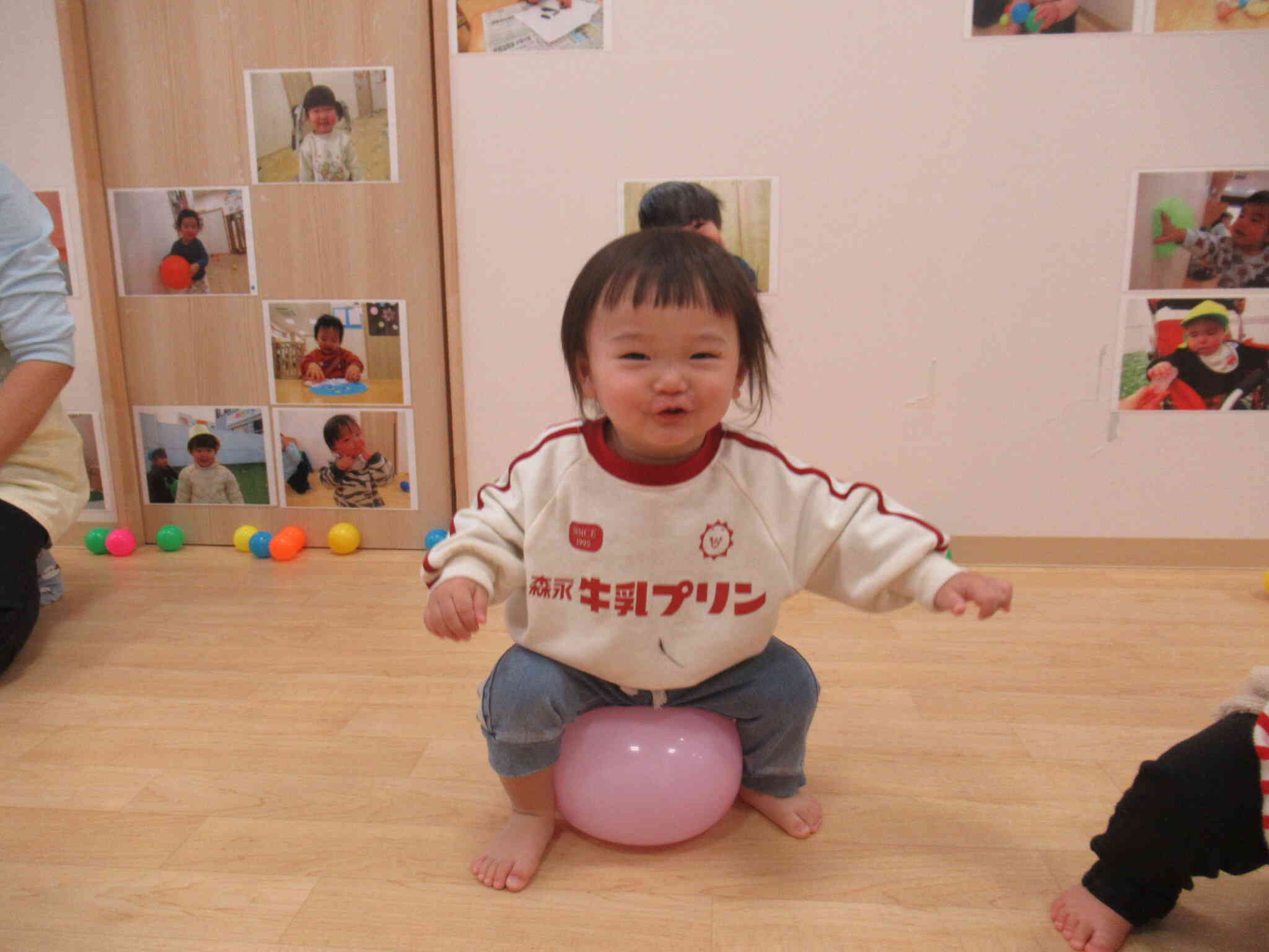 風船で遊んだよ♬