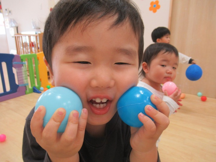「みてみて～！ぼく、アンパンマーン！」