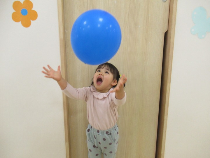 上手に風船をキャッチ☆彡