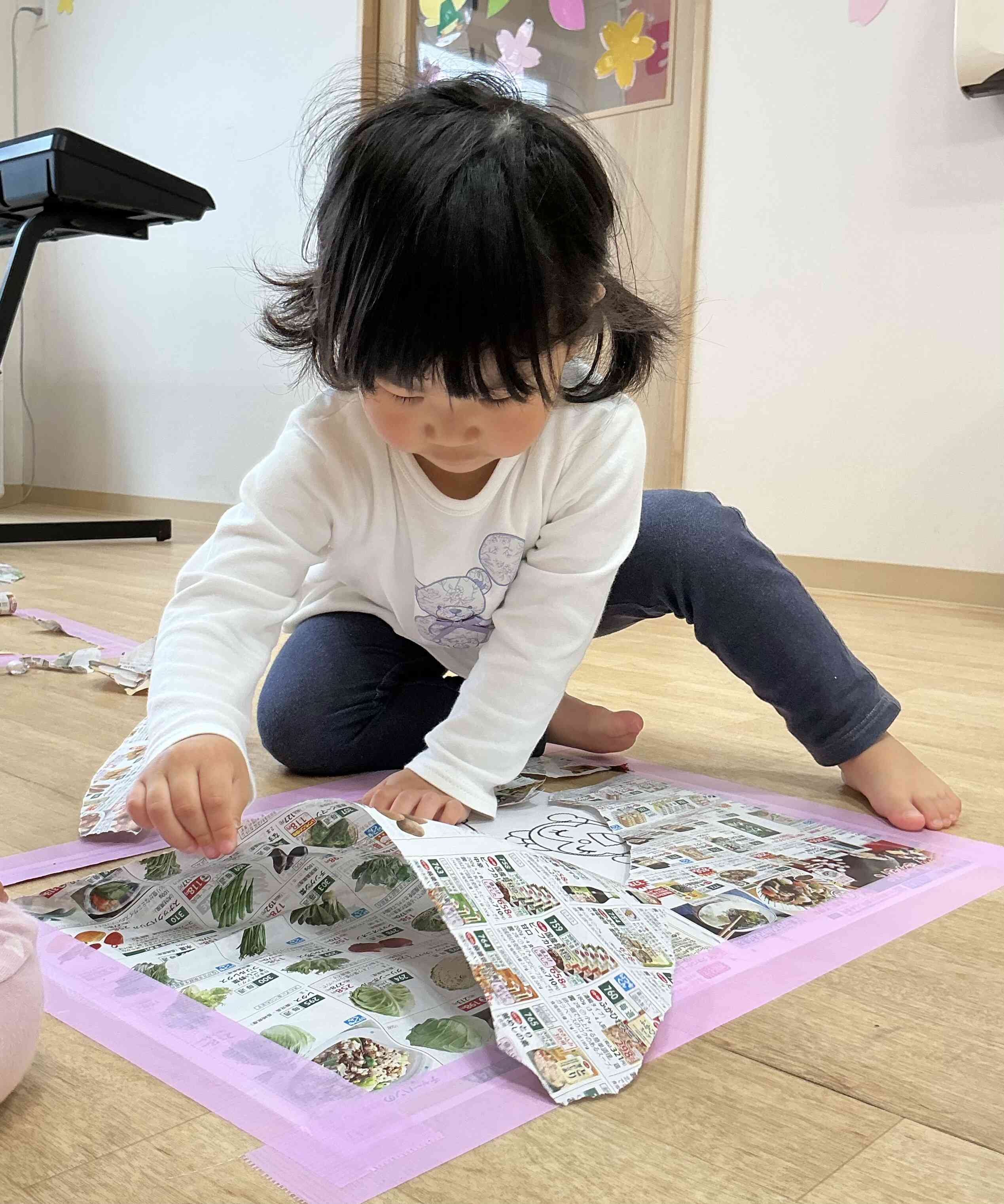 新聞紙あそび♬