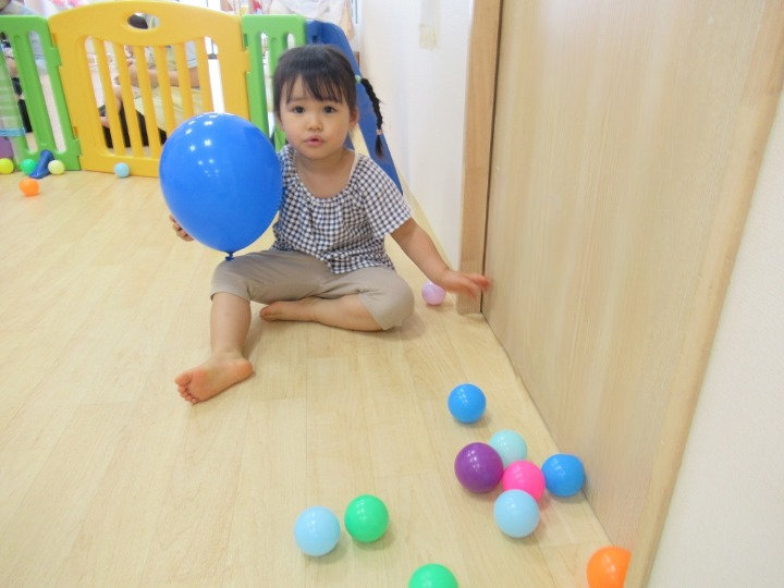 ボールや風船で遊んだよ！