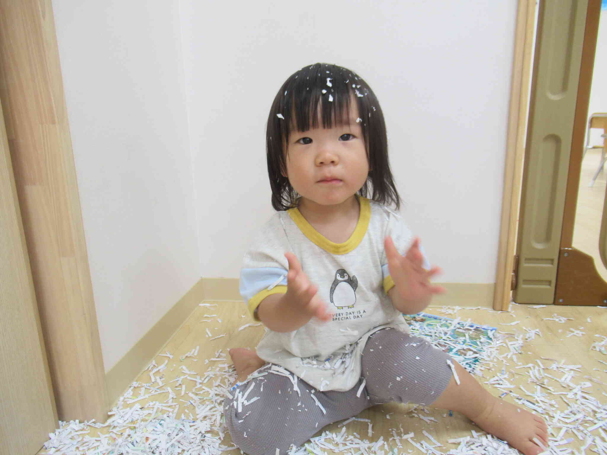 大好評だった紙吹雪あそび