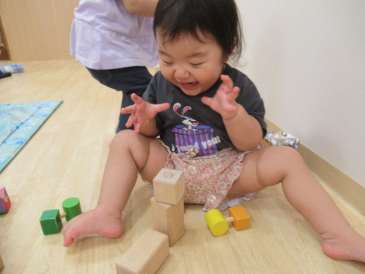 積み木あそびの様子
