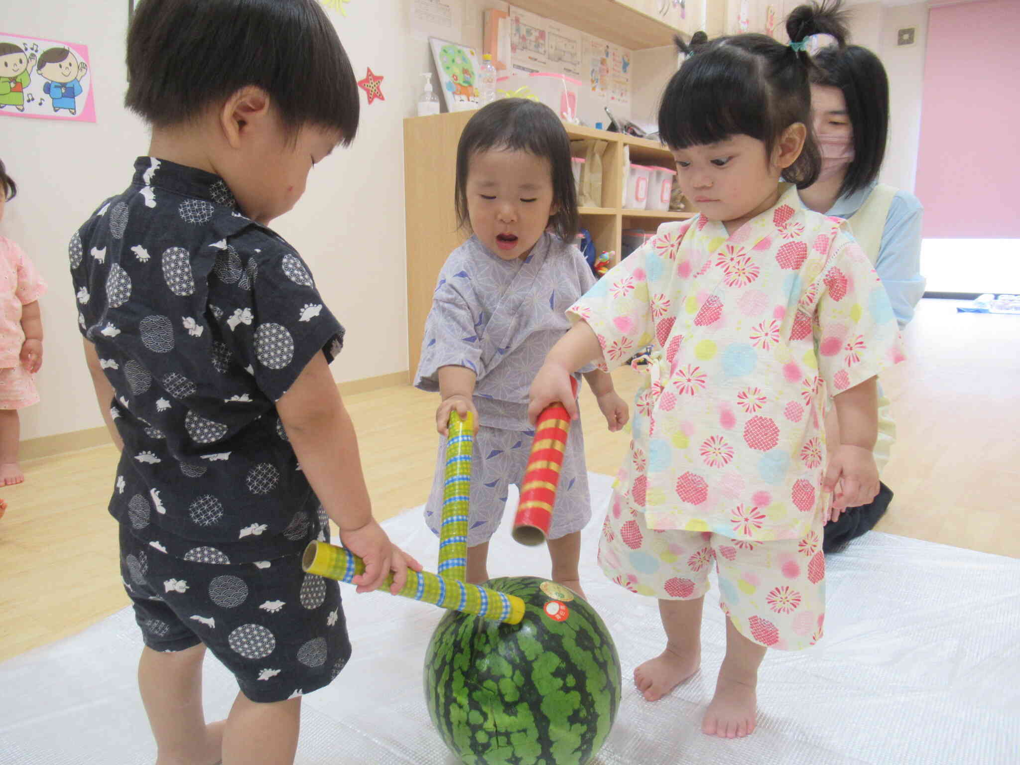 あひる組のおともだちも挑戦！