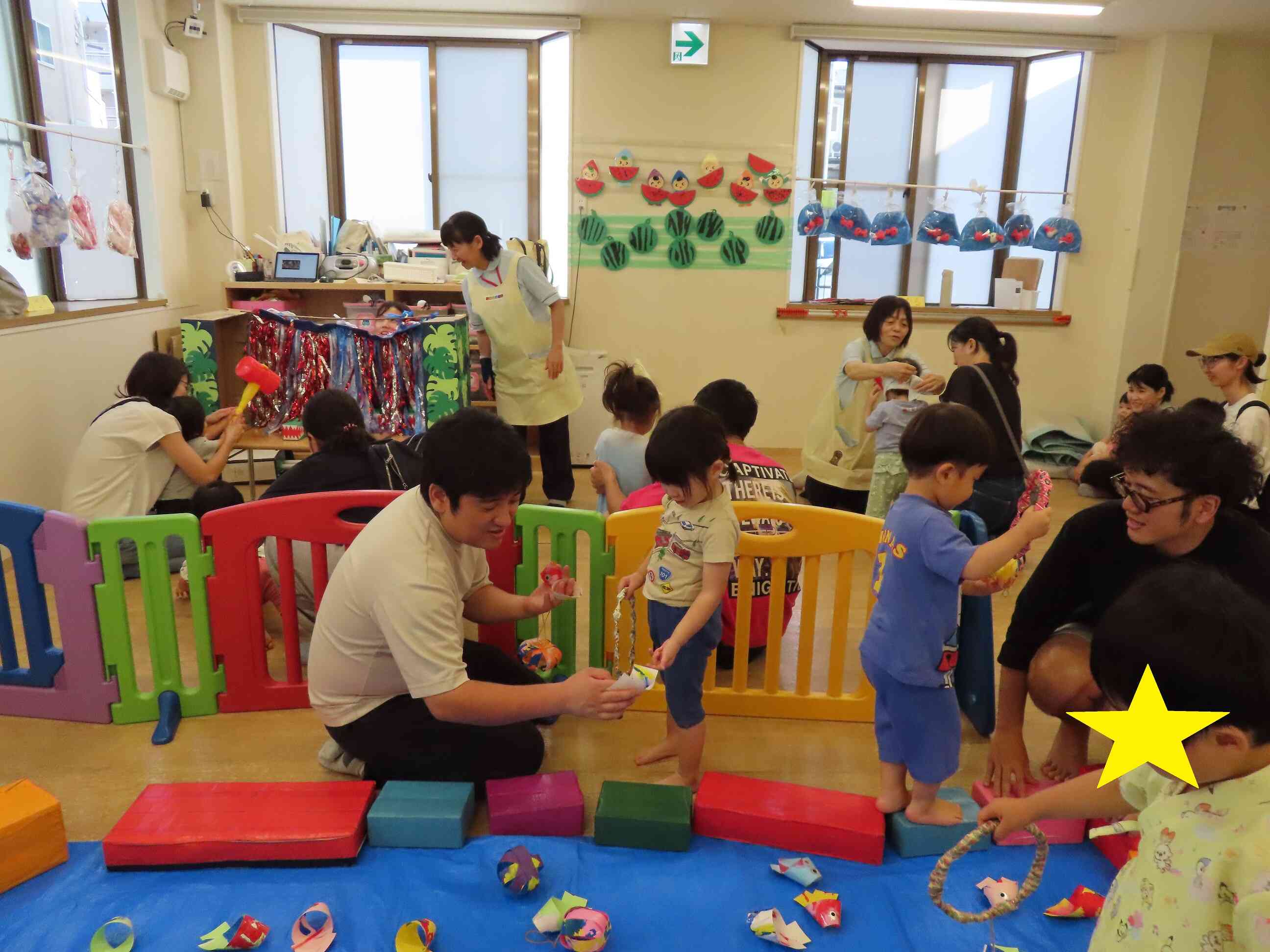 楽しかった夏の思い出…夏祭り。お家の人と楽しい時間を過ごしました。