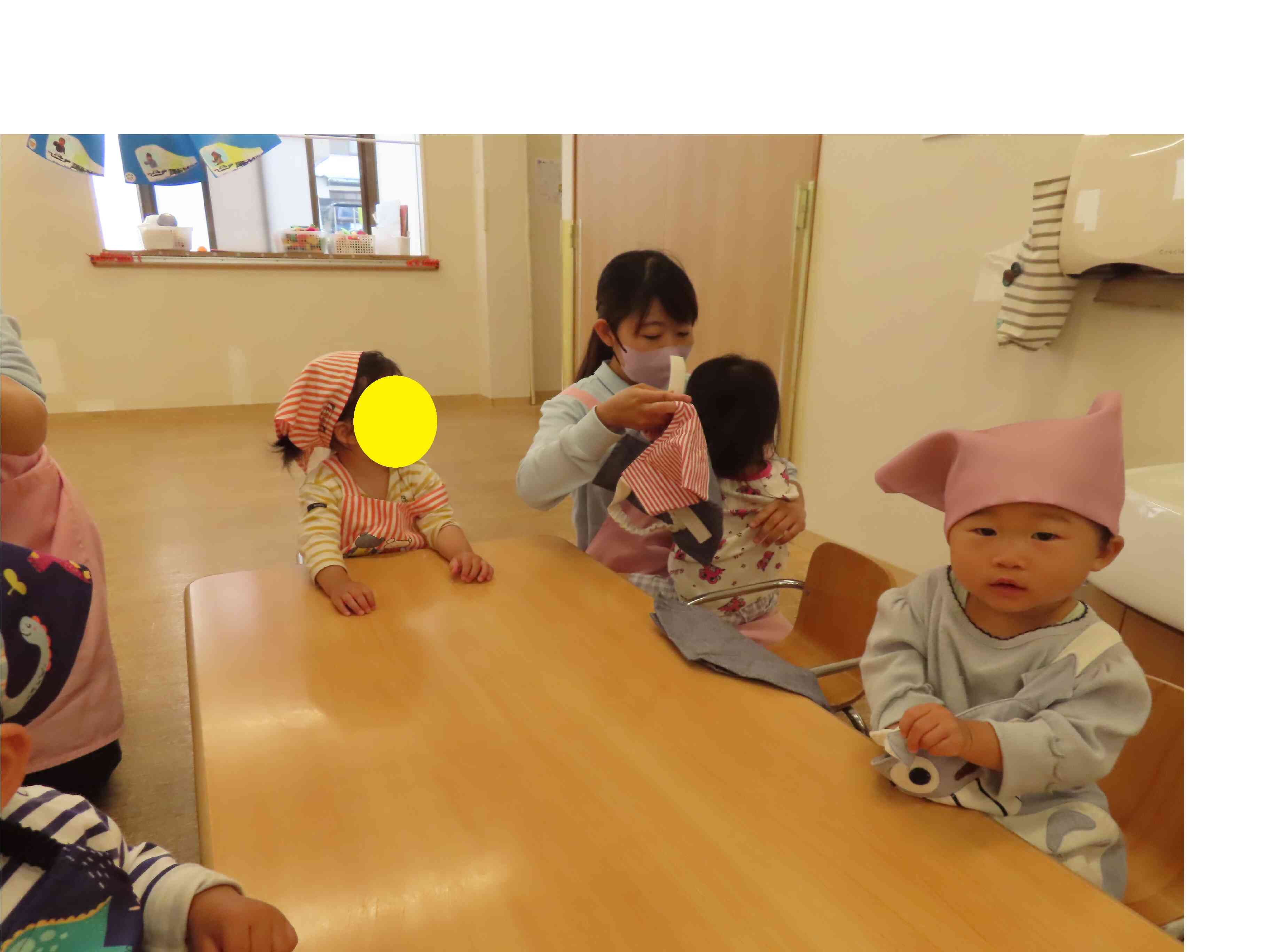 食育 キャベツちぎり