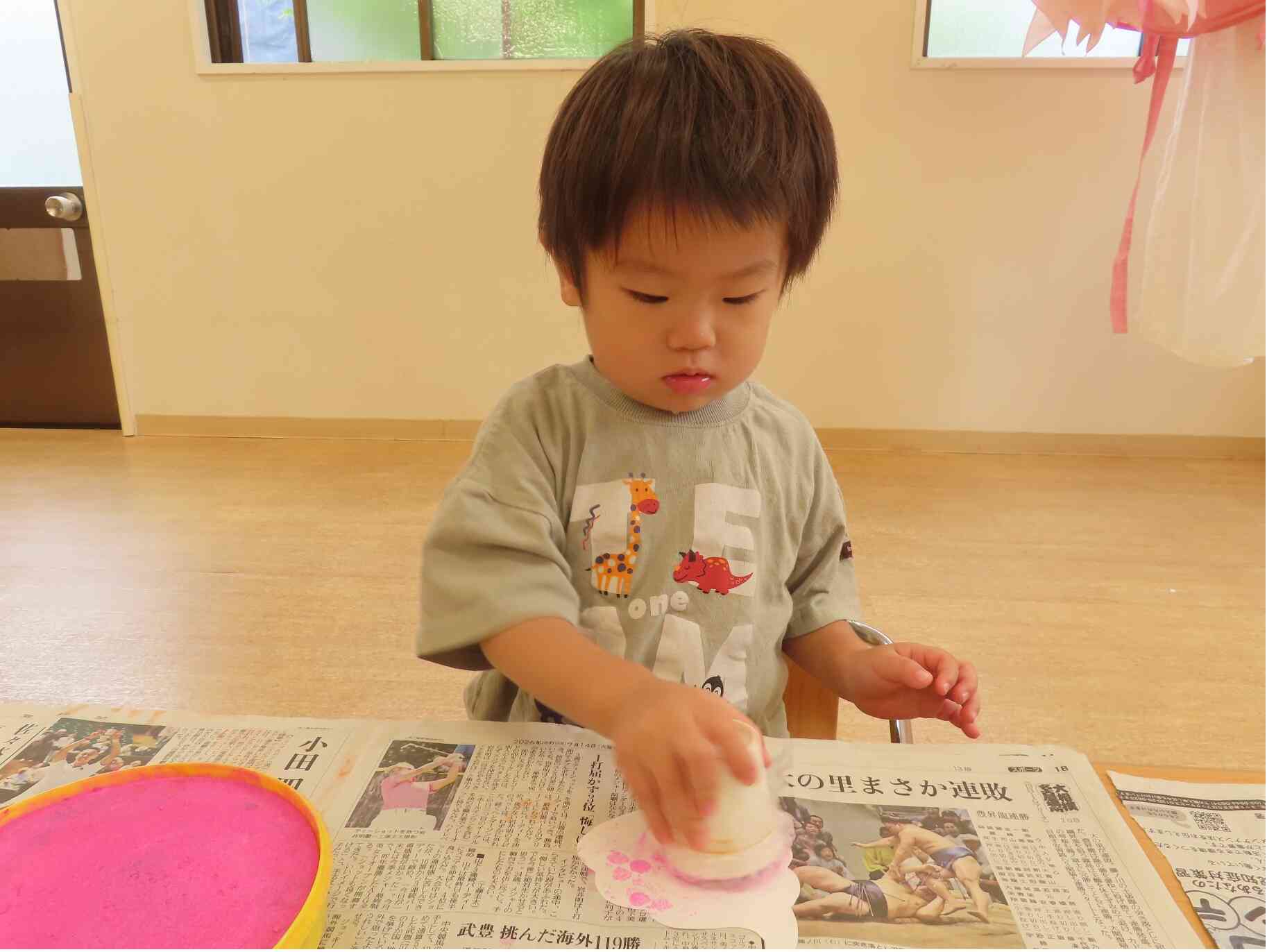 あひる組の創作活動の様子