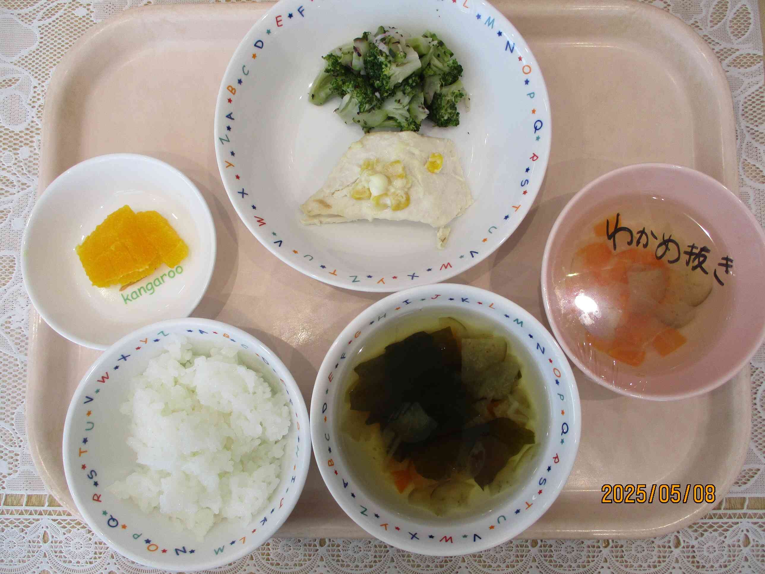 5月8日(木)の給食　幼児食