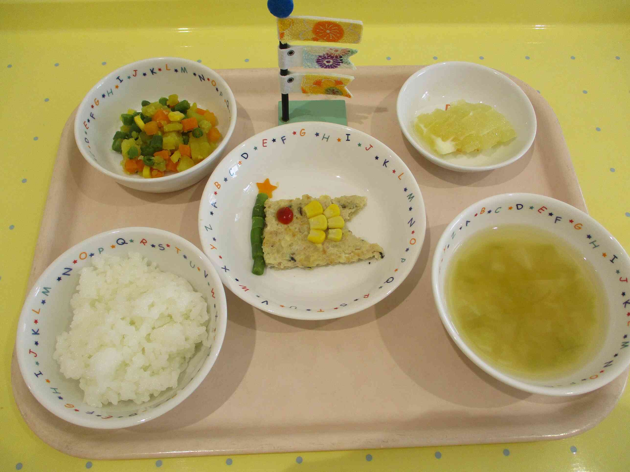 5月15日(木)の(こいのぼり)給食　幼児食