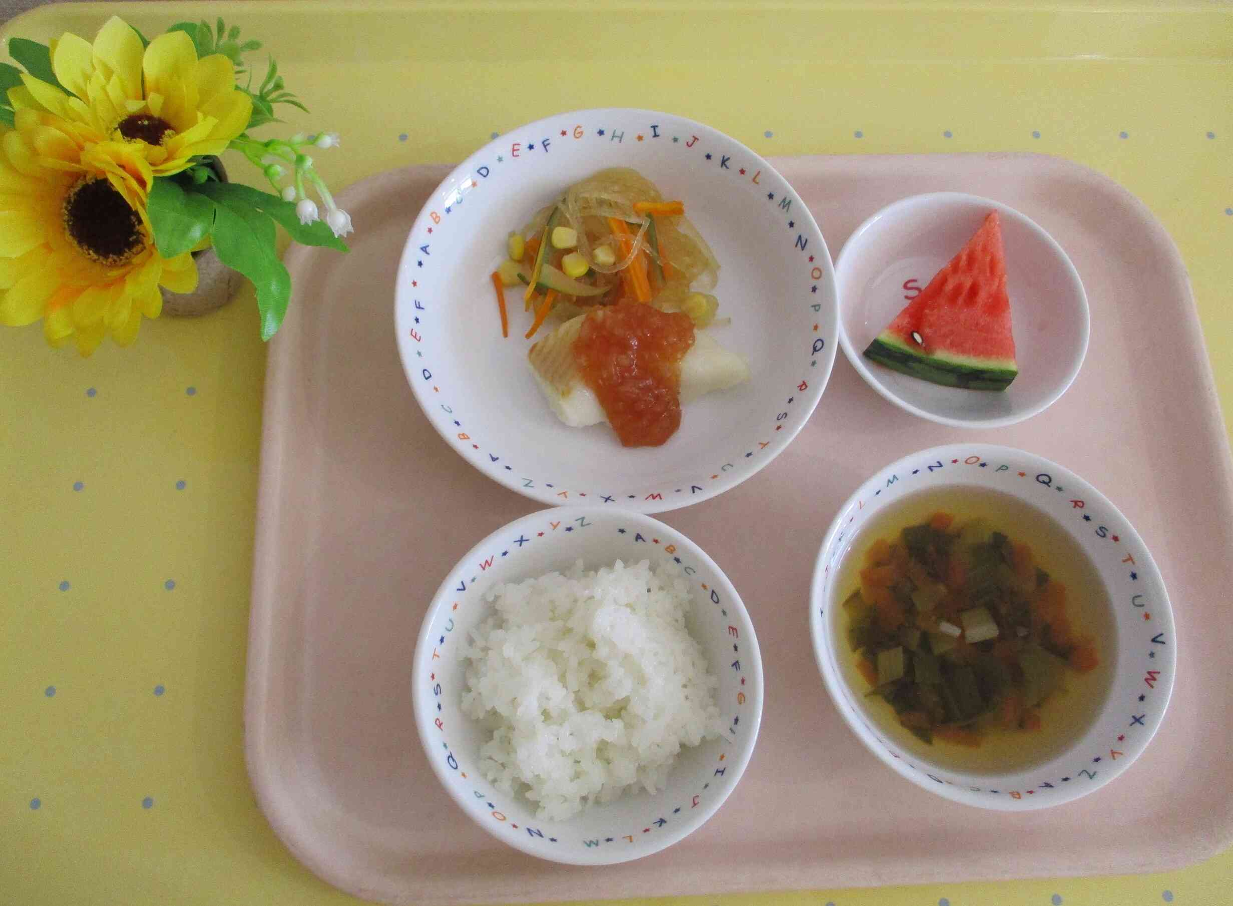 8月8日(金)の給食　幼児食