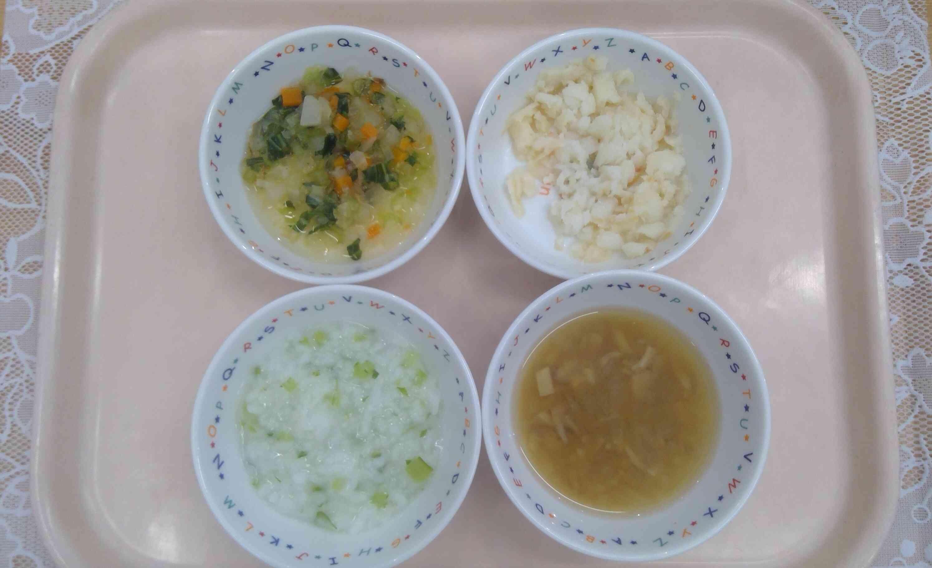 10月28日(火)の給食　離乳食(後期食)