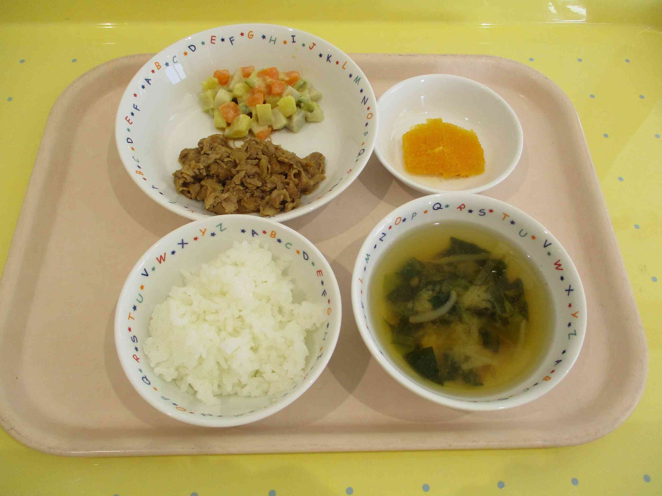 １２月１５日の給食　幼児食