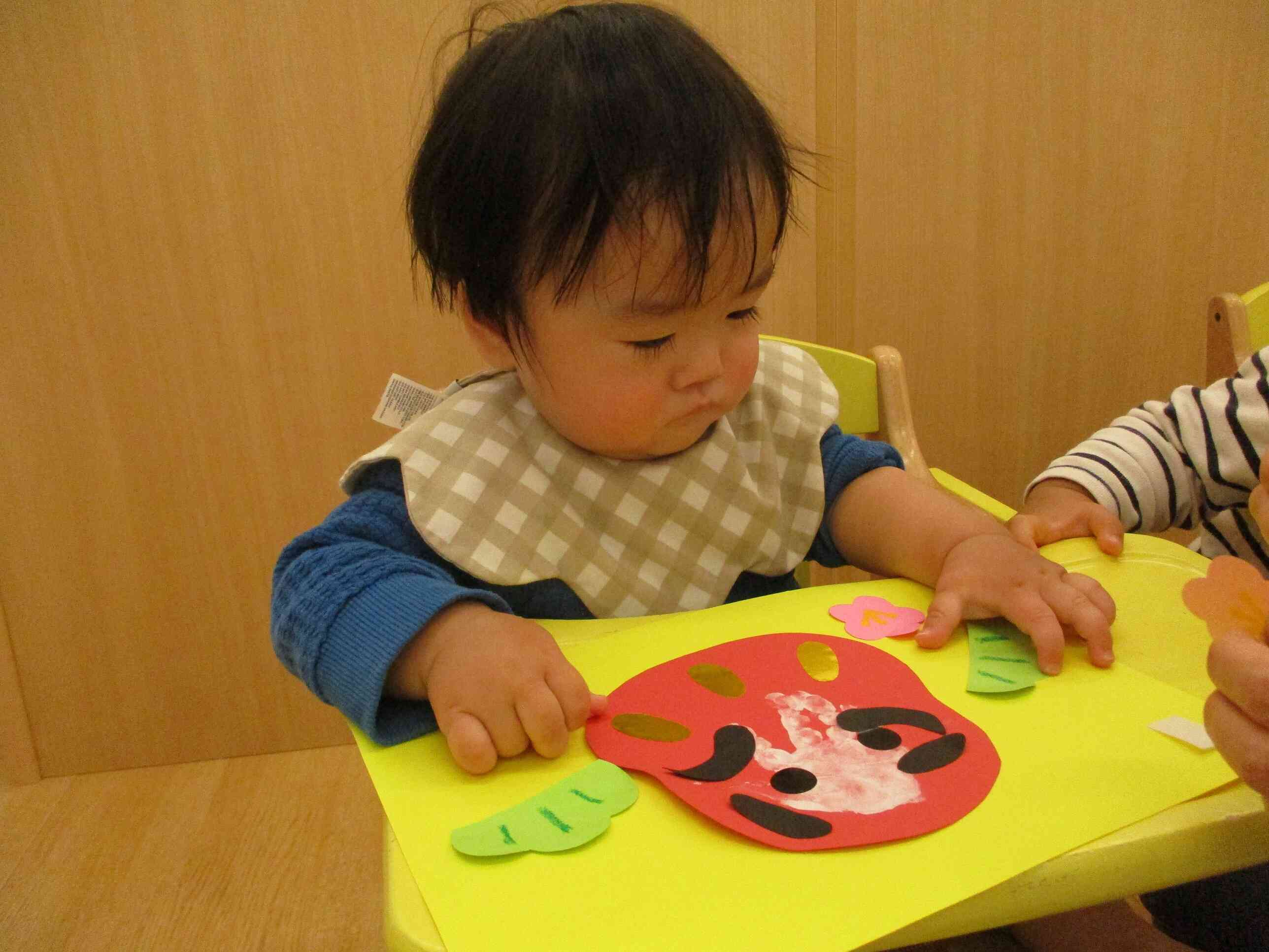 お正月製作～だるまさん～