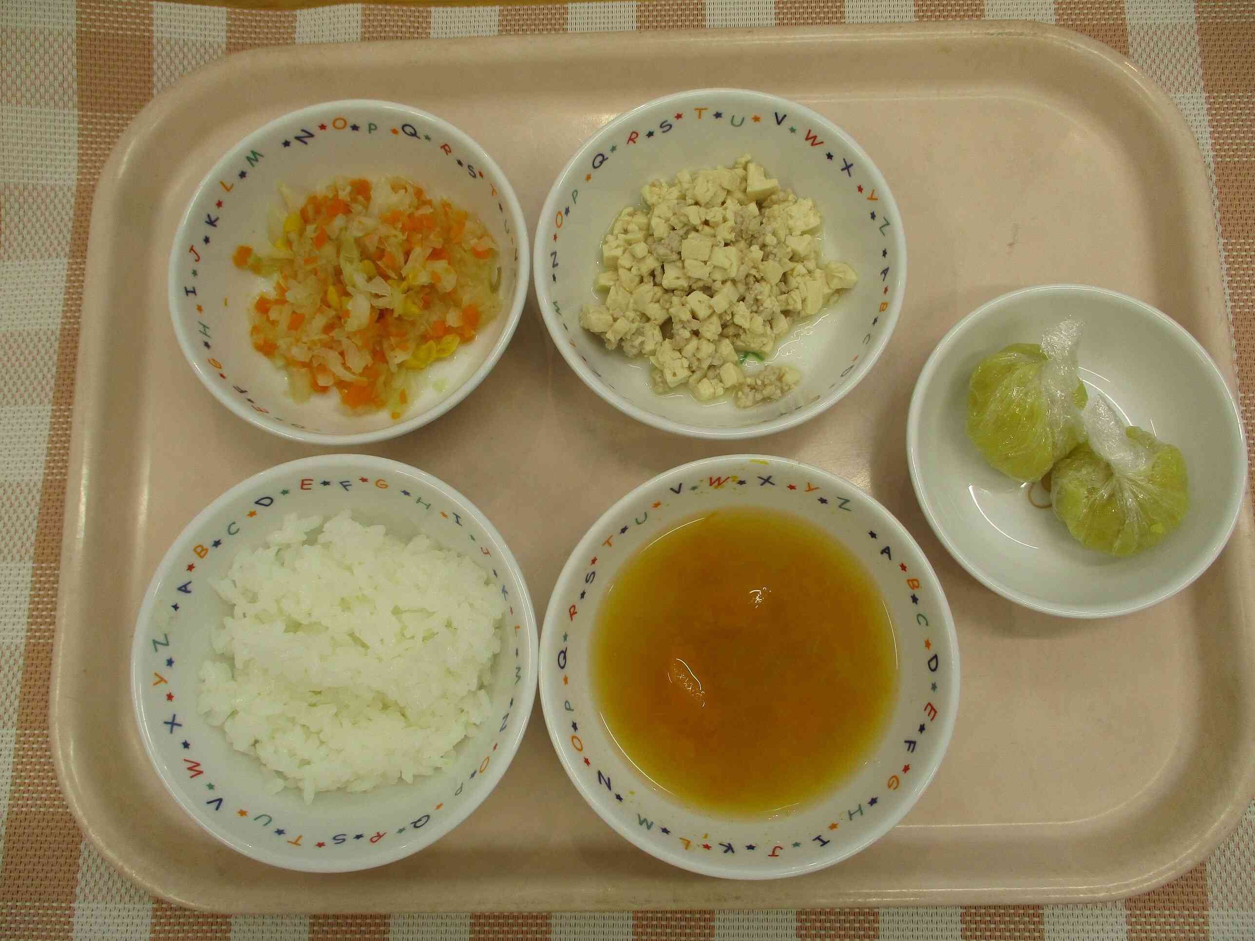 8月14日(金)の給食　離乳食(後期食)