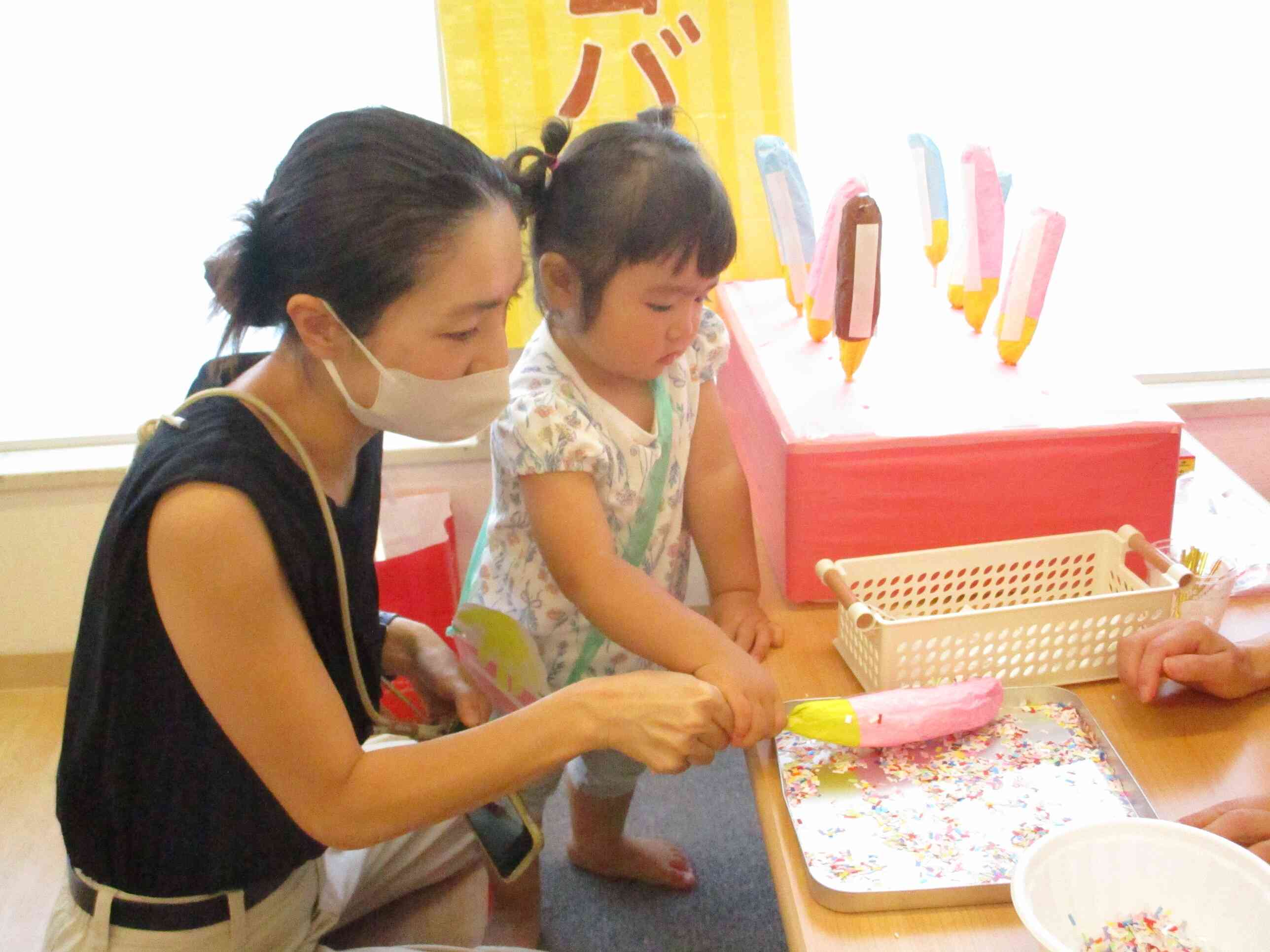 こちらは、チョコバナナ屋さんですよ１
