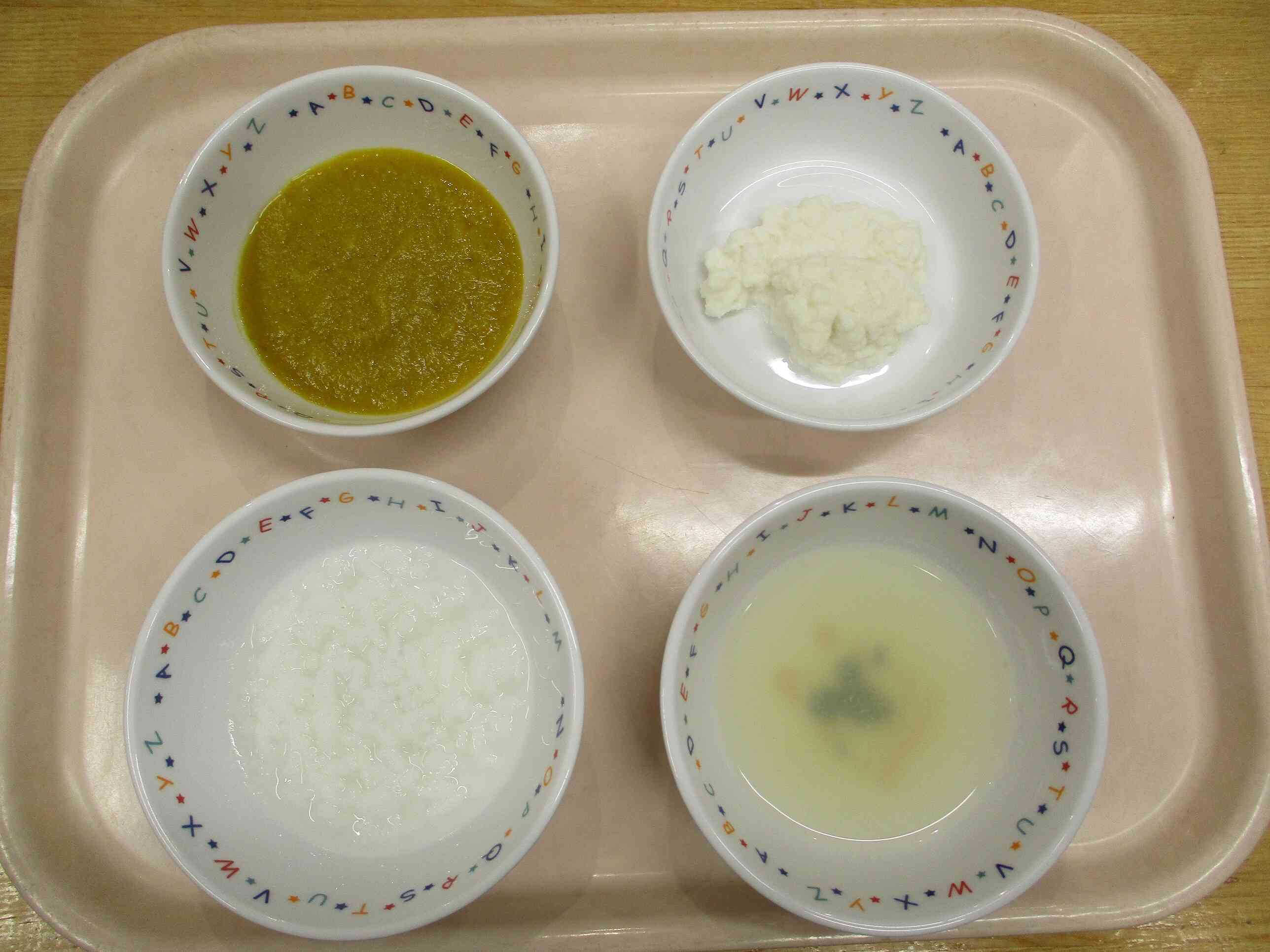 ９月１０日(木)の給食　離乳食(中期食)