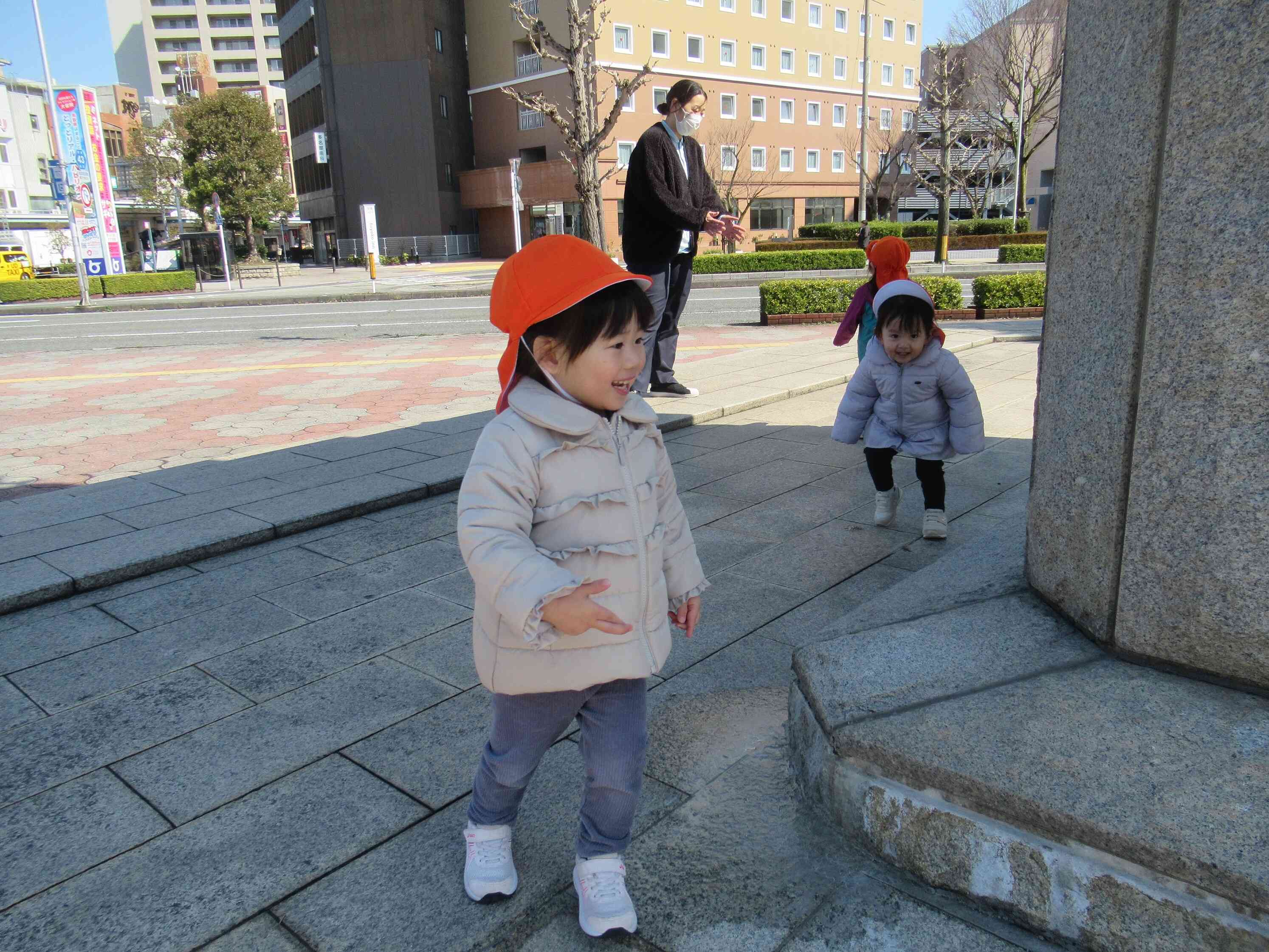 お友だちとかけっこ楽しいな