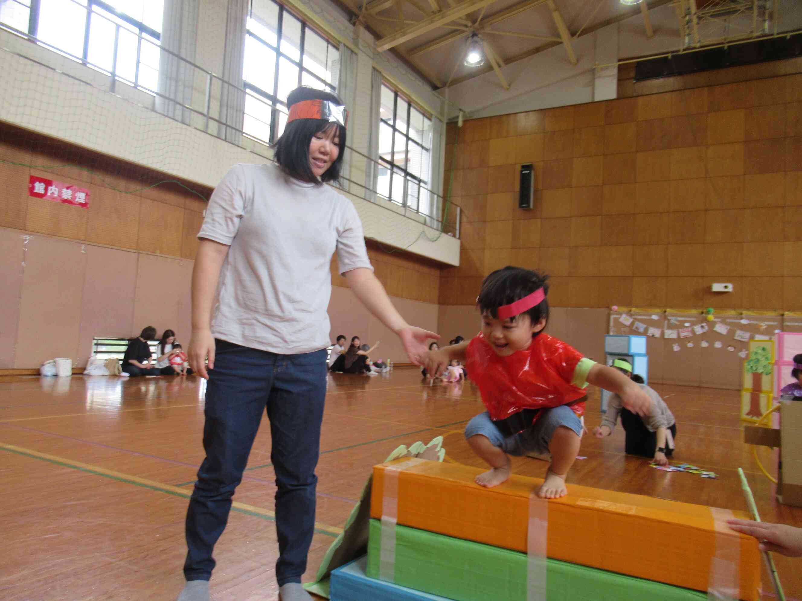 Aくん忍者はジャンプに挑戦です。