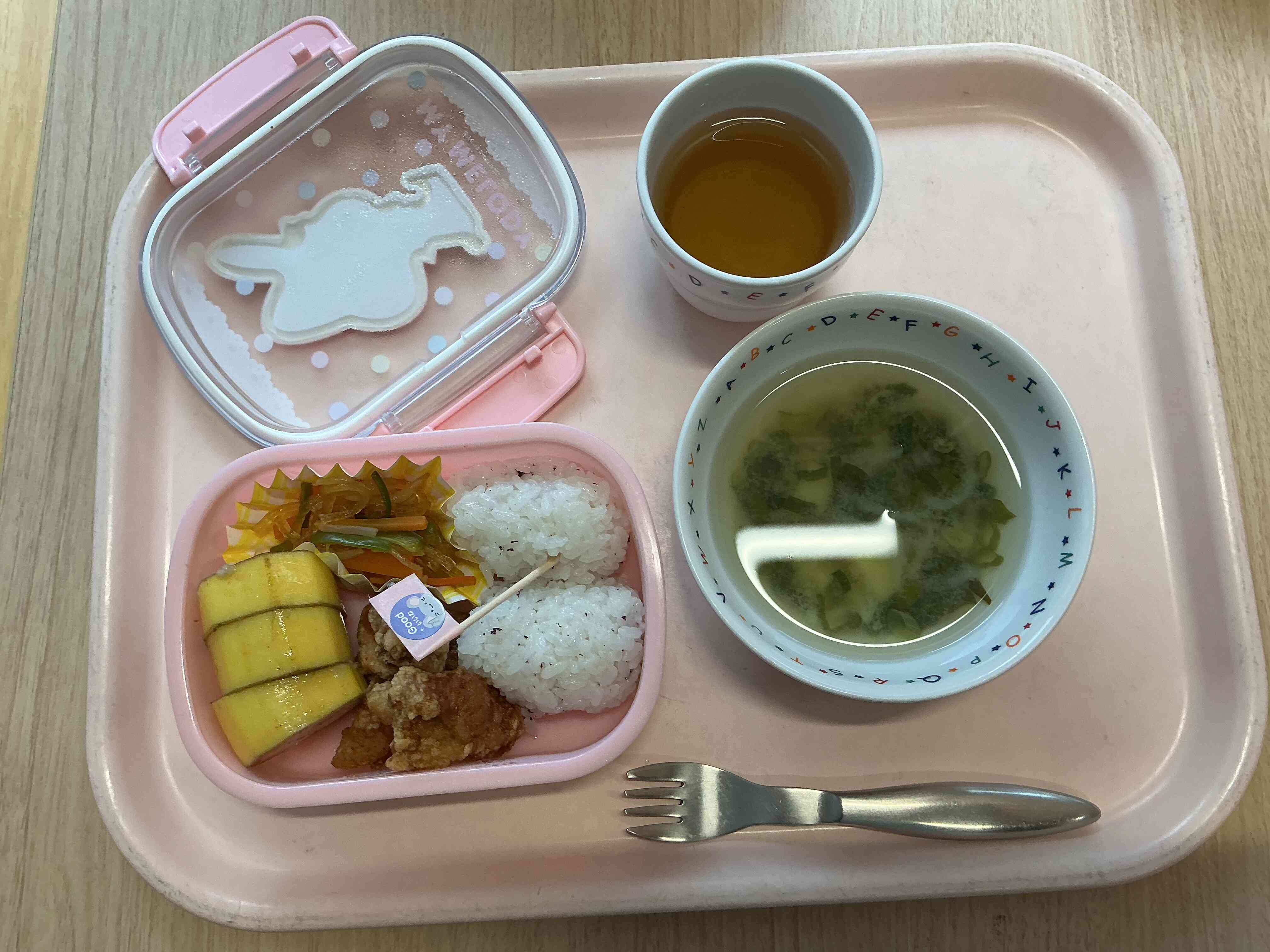 12月3日の給食(あひる・うさぎ組　お弁当給食)