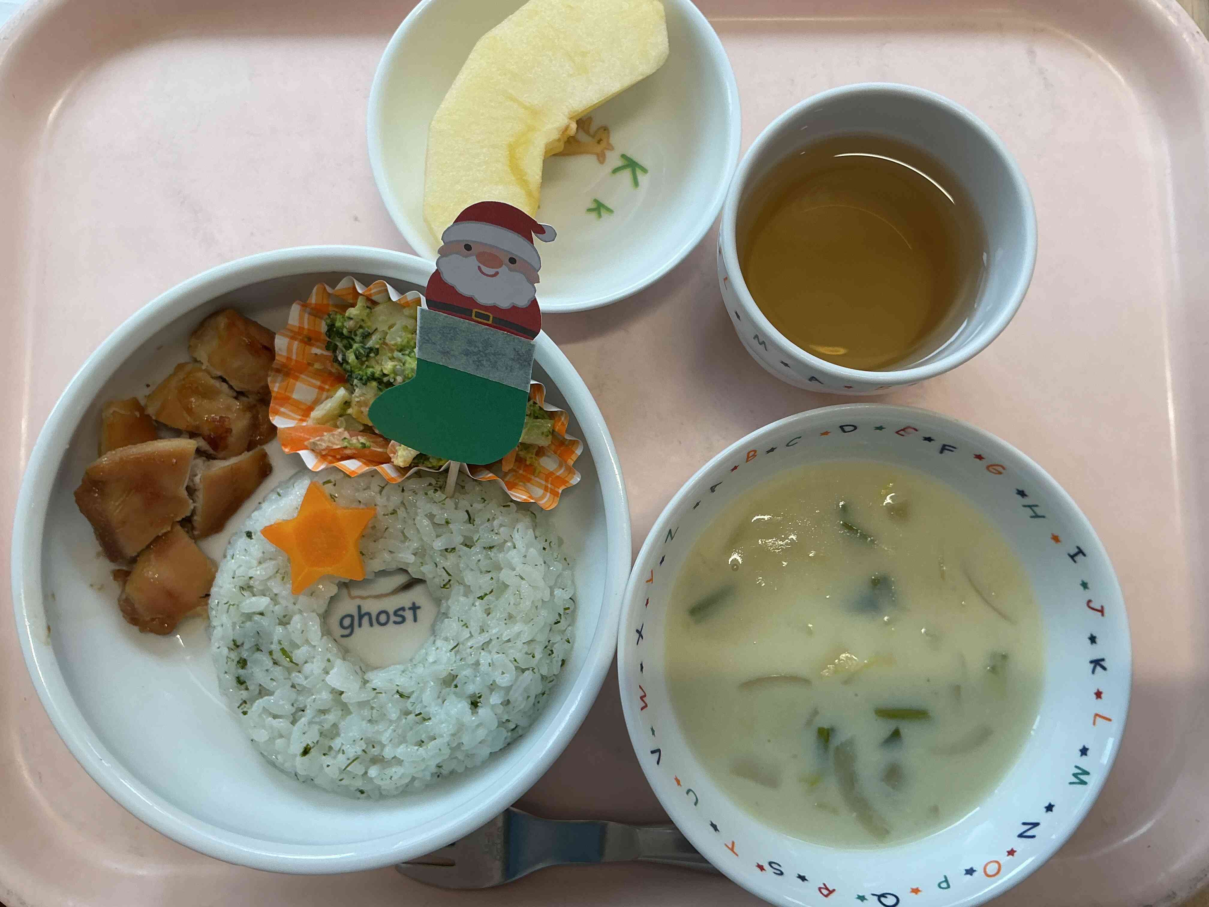 12月24日の給食(クリスマスメニュー)